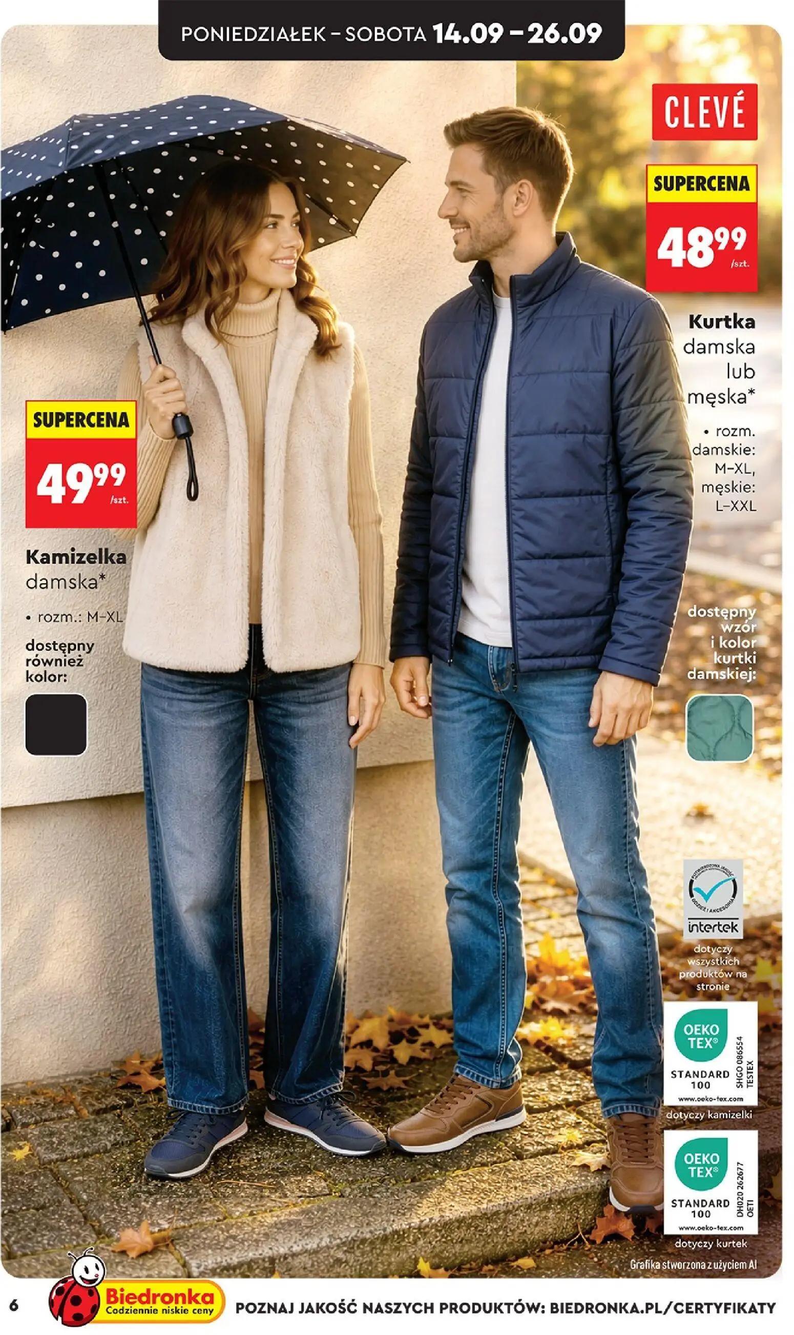 Biedronka gazetka, strona 6 z 44 — Kamizelka damska, Kurtka damska lub męska
