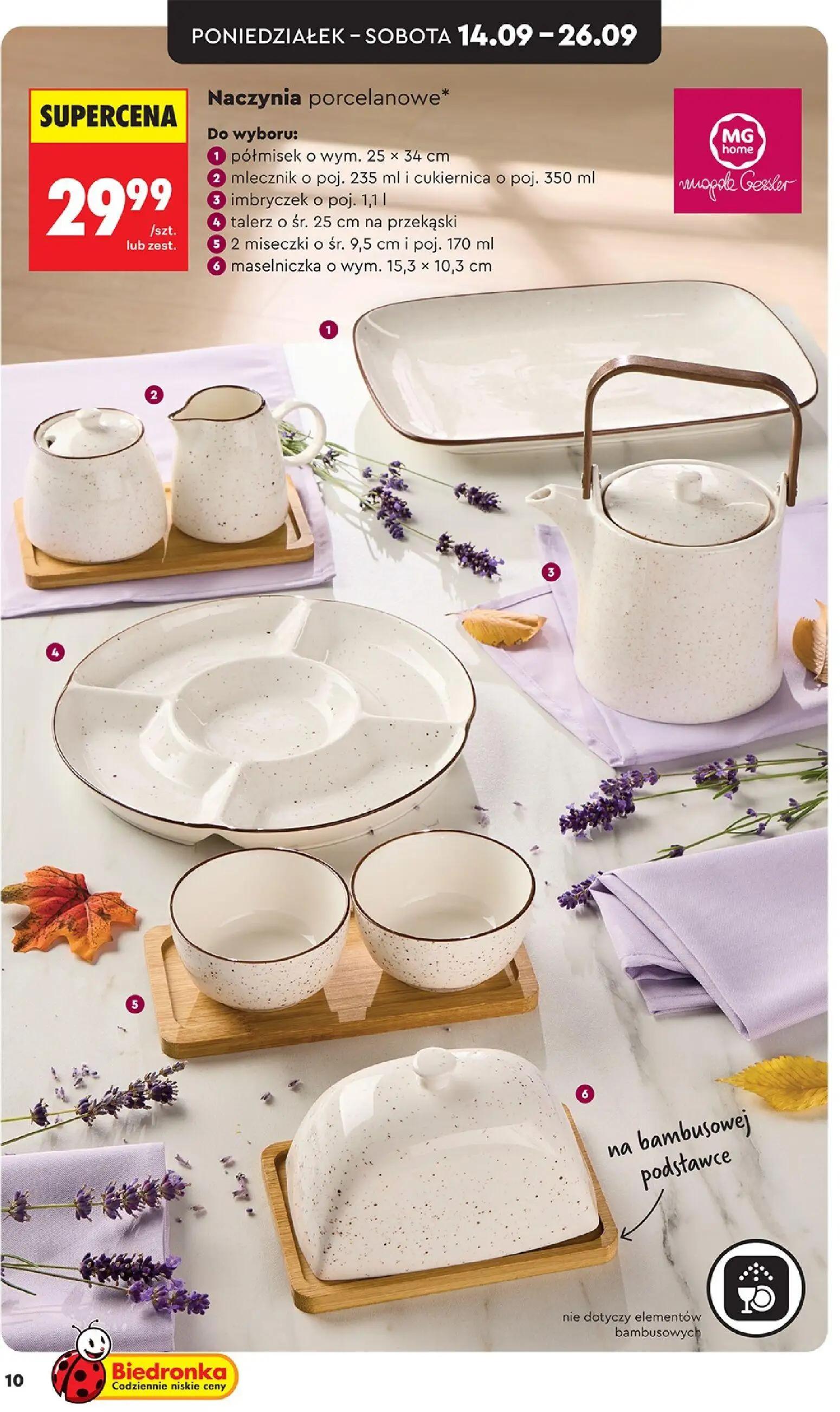 Biedronka gazetka, strona 10 z 44 — Naczynia porcelanowe
