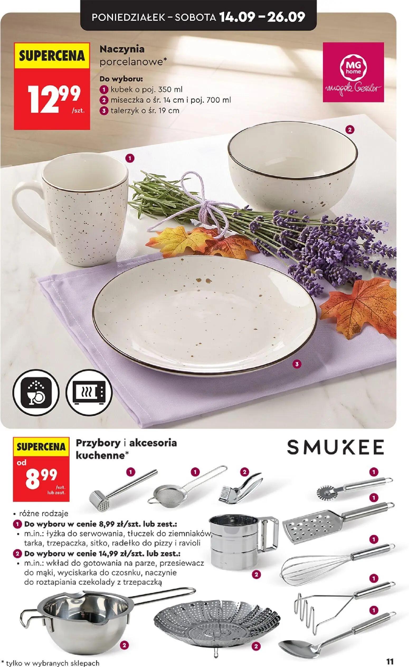 Biedronka gazetka, strona 11 z 44 — Naczynia porcelanowe*, Przybory i akcesoria kuchenne*, łyżka do serwowania