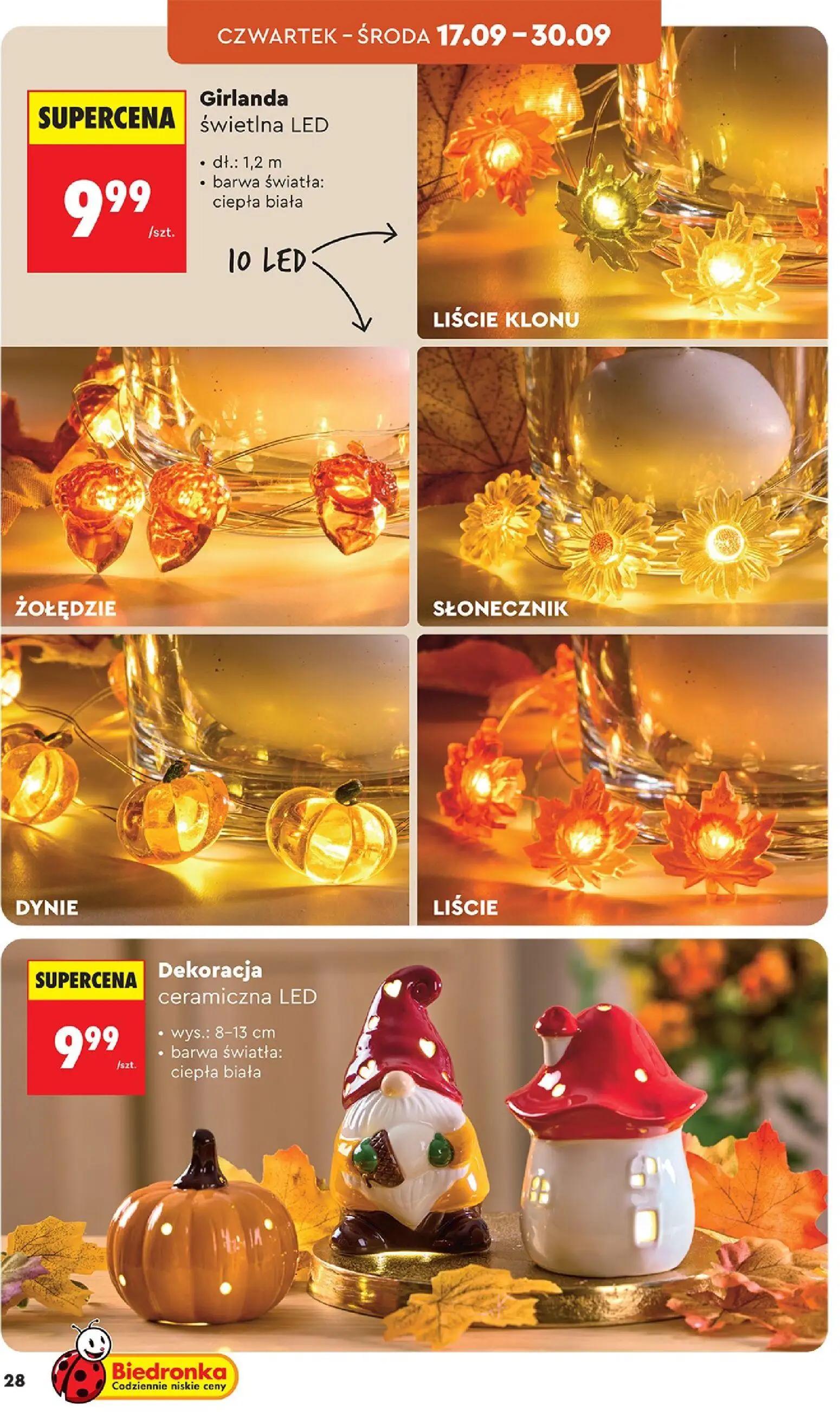 Biedronka gazetka, strona 28 z 44 — Girlanda świetlna LED, Dekoracja ceramiczna LED