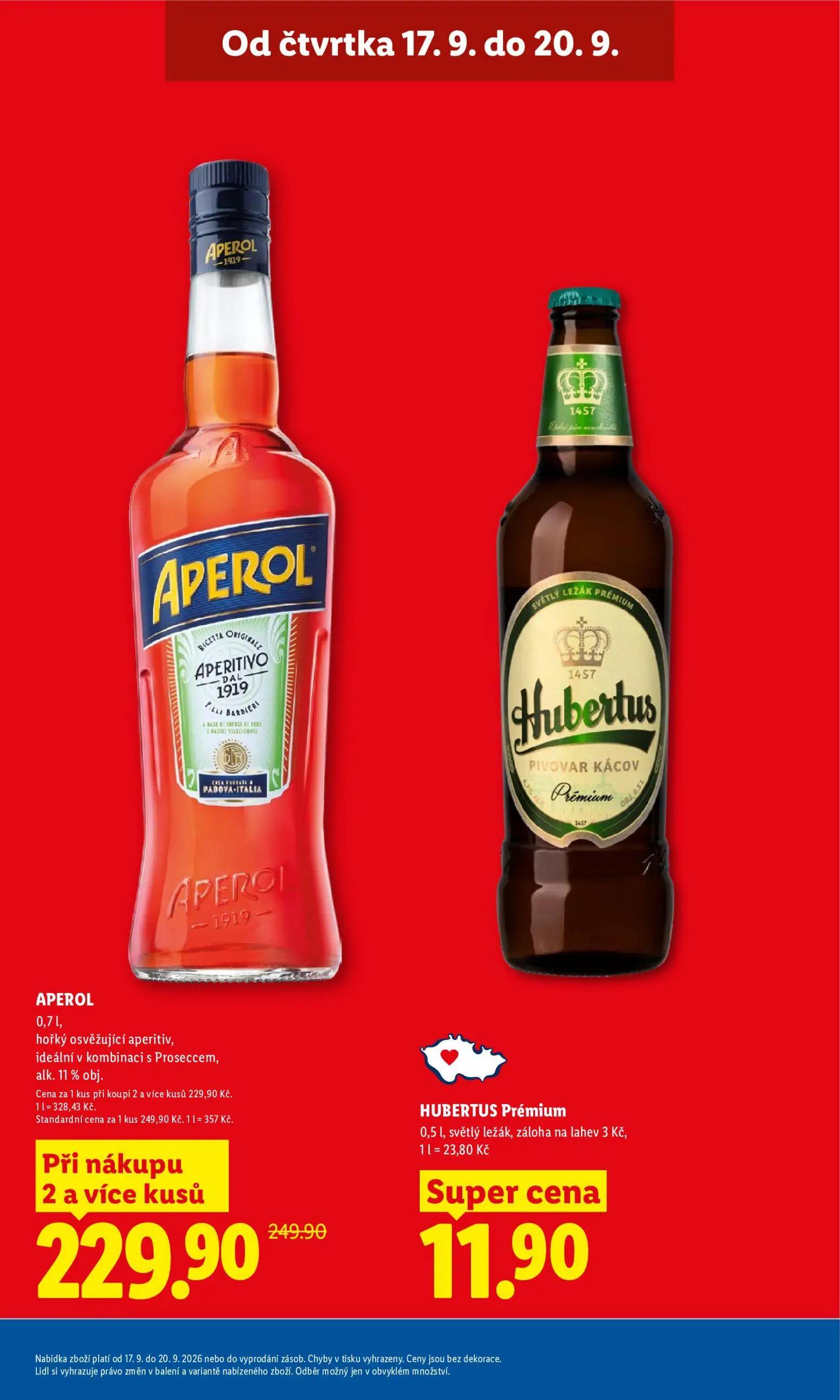 Lidl leták, strana 5 z 42 — APEROL, HUBERTUS Prémium