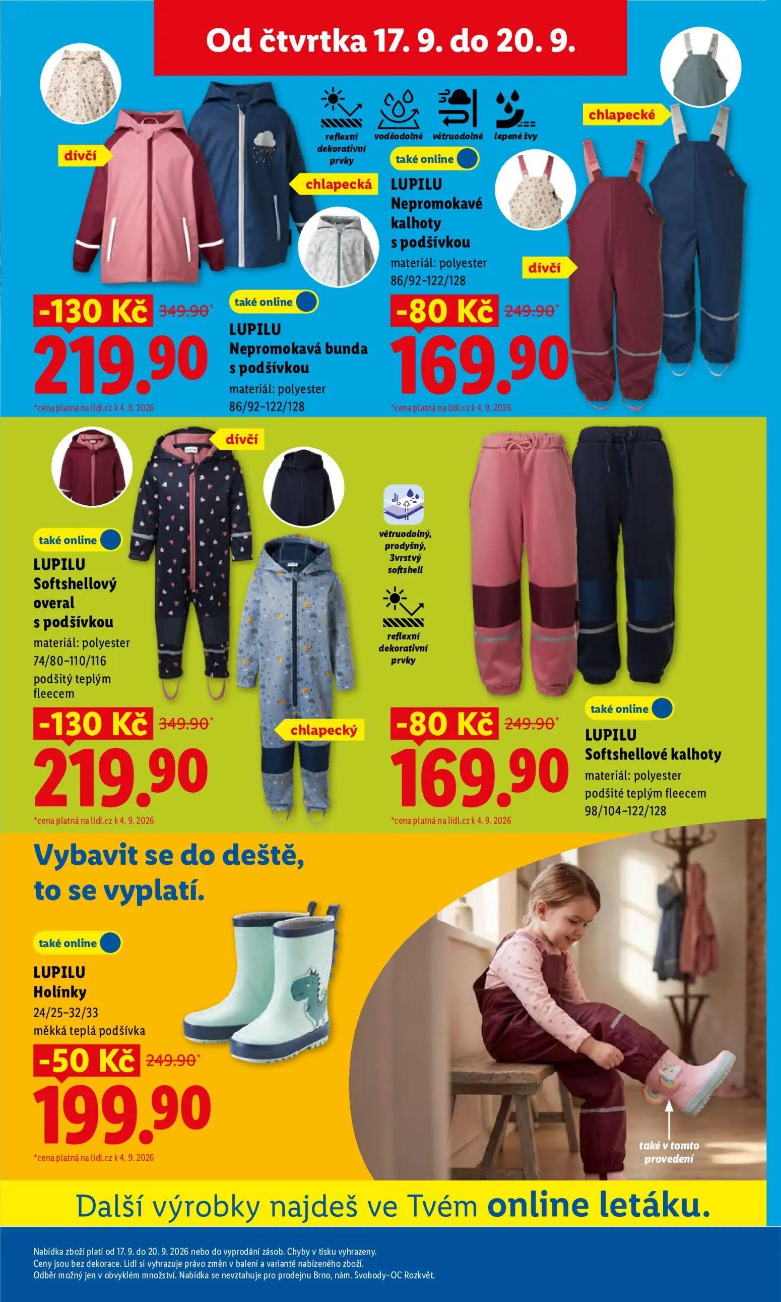Lidl leták, strana 35 z 42 — LUPILU Nepromokavá bunda s podšívkou, LUPILU Softshellový overal s podšívkou, LUPILU Nepromokav…