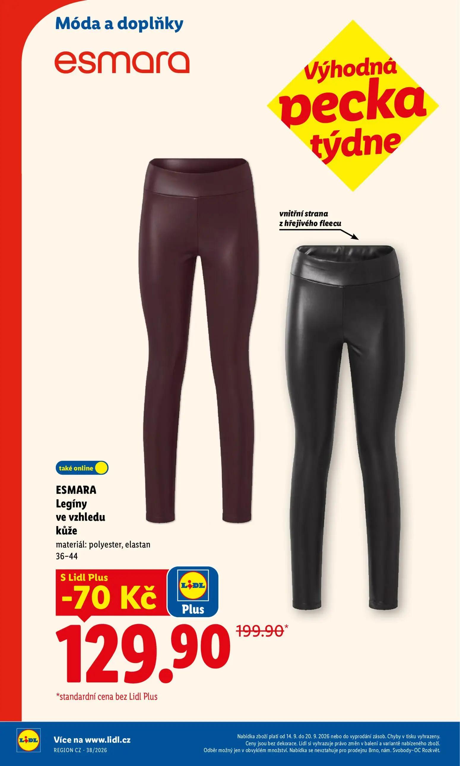 Lidl leták, strana 6 z 53 — ESMARA Legíny ve vzhledu kůže