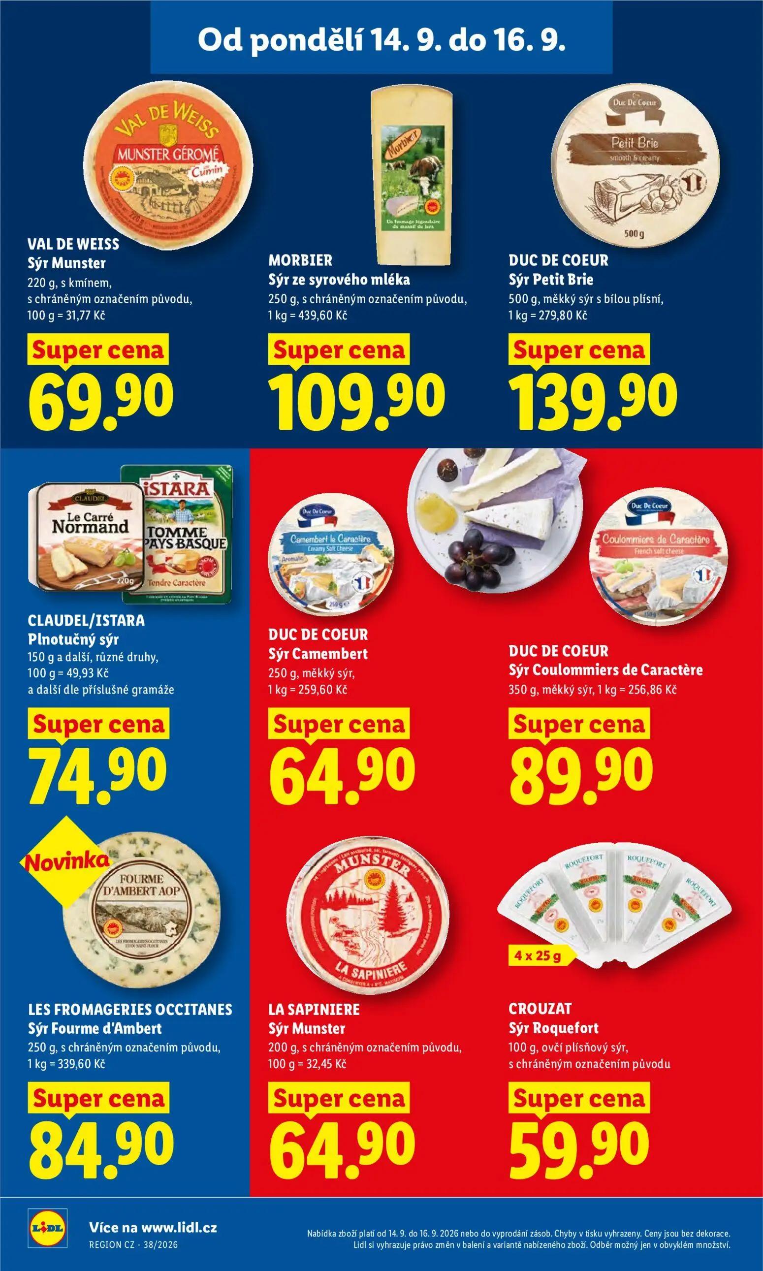 Lidl leták, strana 20 z 53 — DUC DE COEUR Sýr Petit Brie