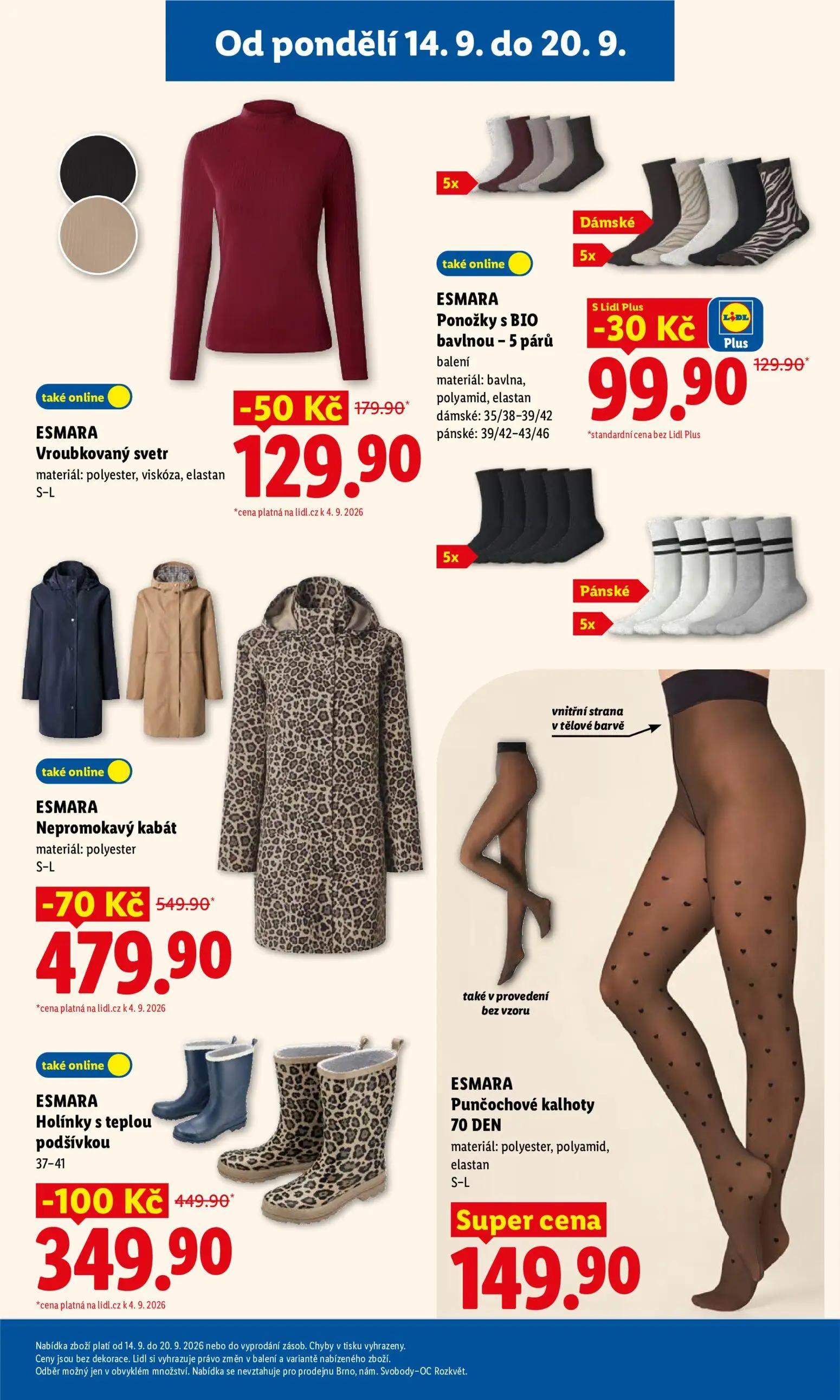 Lidl leták, strana 41 z 53 — ESMARA Nepromokavý kabát, ESMARA Vroubkovaný svetr