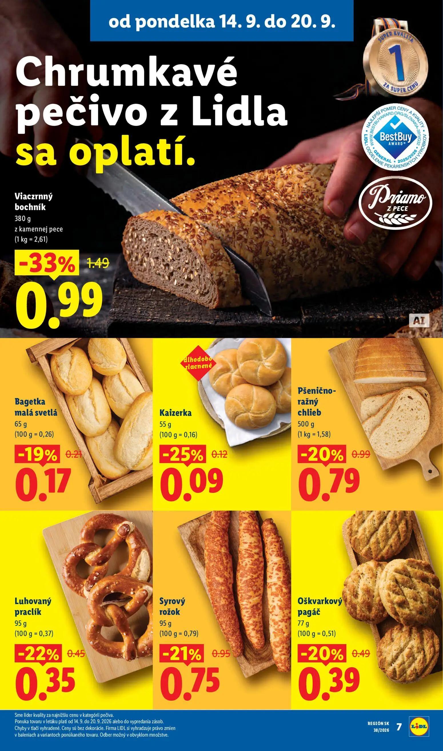 Lidl leták, strana 11 z 105 — Viaczrnný bochník, Pšenično-ražný chlieb, Syrový rožok