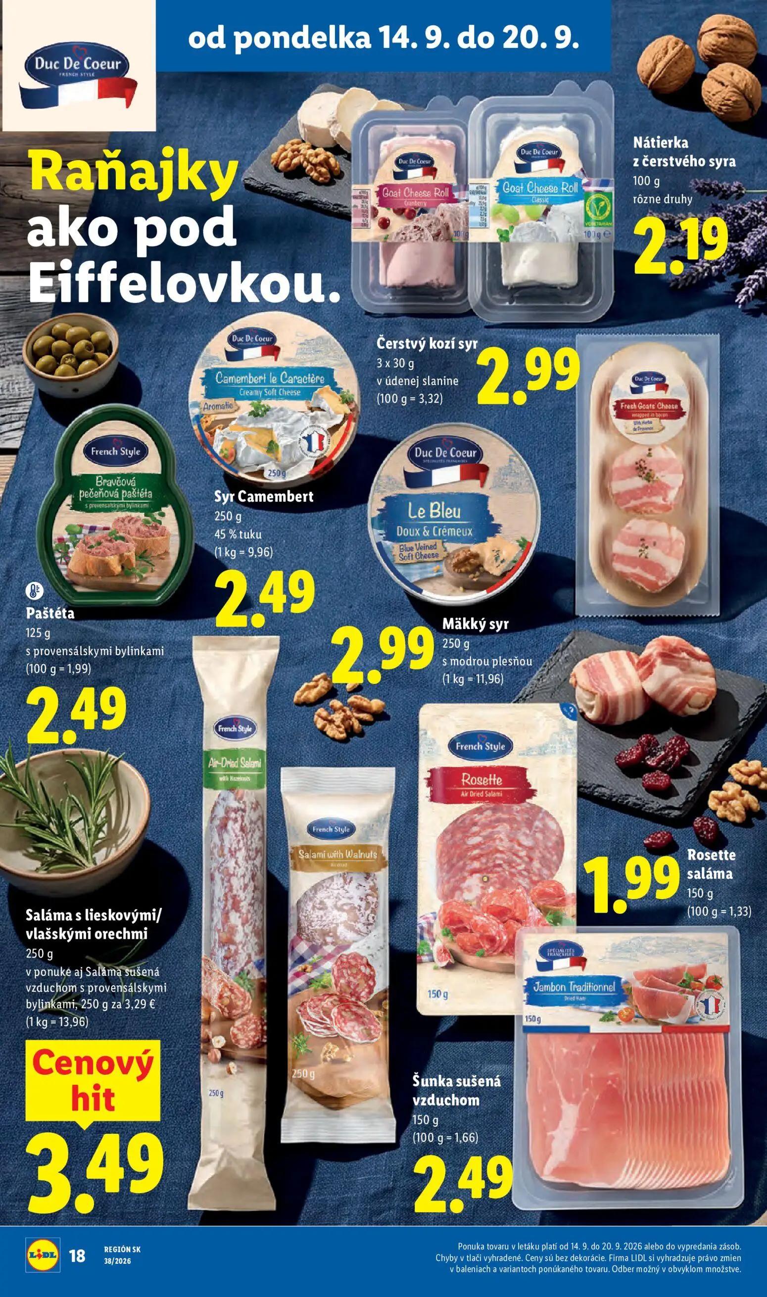 Lidl leták, strana 24 z 105 — Nátierka z čerstvého syra, Čerstvý kozí syr, Paštéta