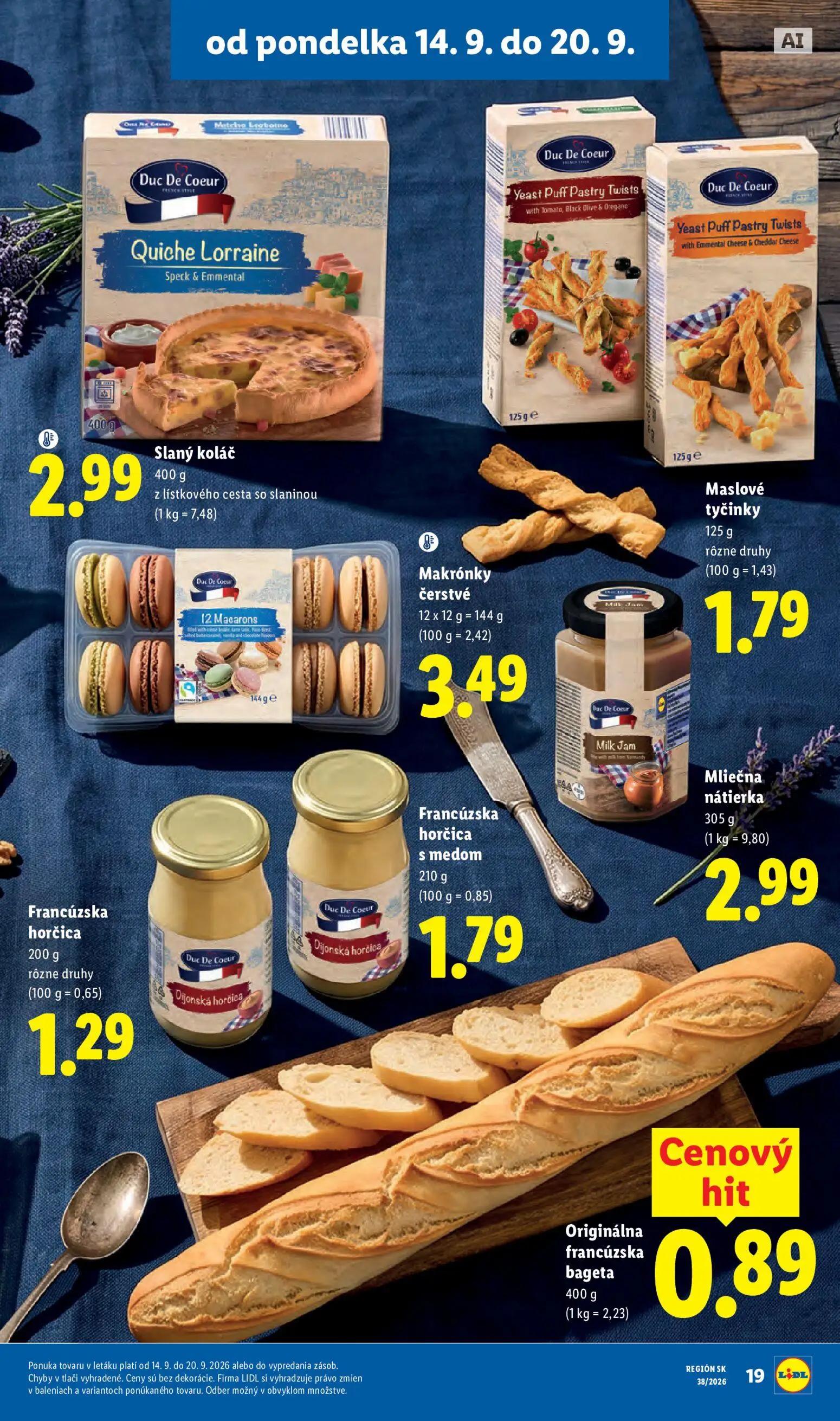 Lidl leták, strana 25 z 105 — Slaný koláč, Maslové tyčinky, Makrónky čerstvé