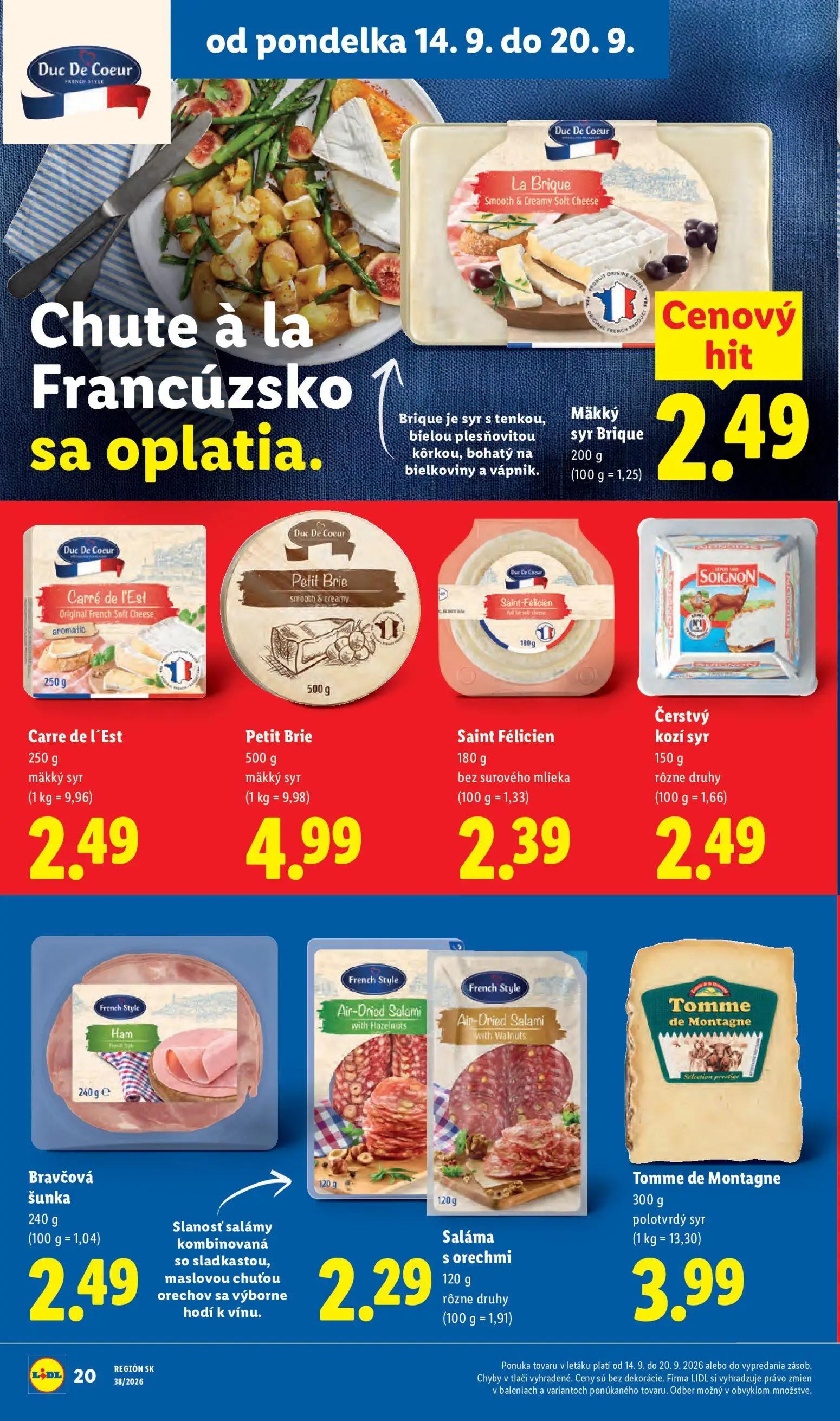 Lidl leták, strana 26 z 105 — Mäkký syr Brique, Carre de l'Est, Petit Brie