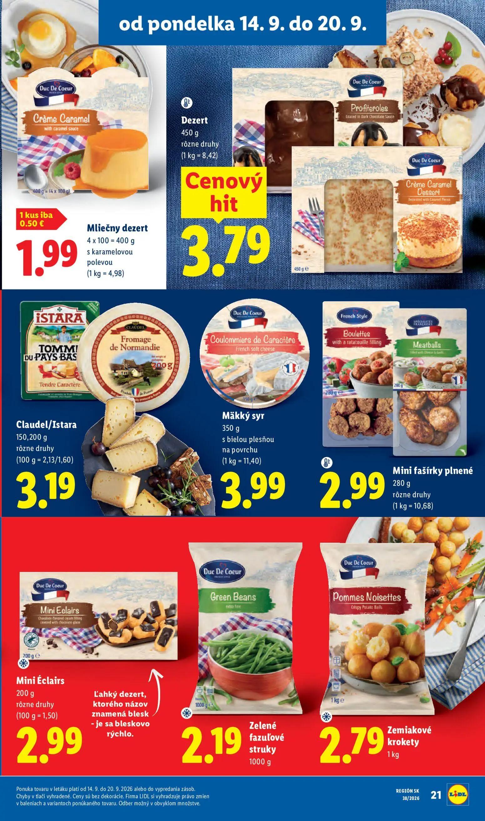 Lidl leták, strana 27 z 105 — Mliečny dezert s karamelovou polevou, Dezert, Claudel/Istara
