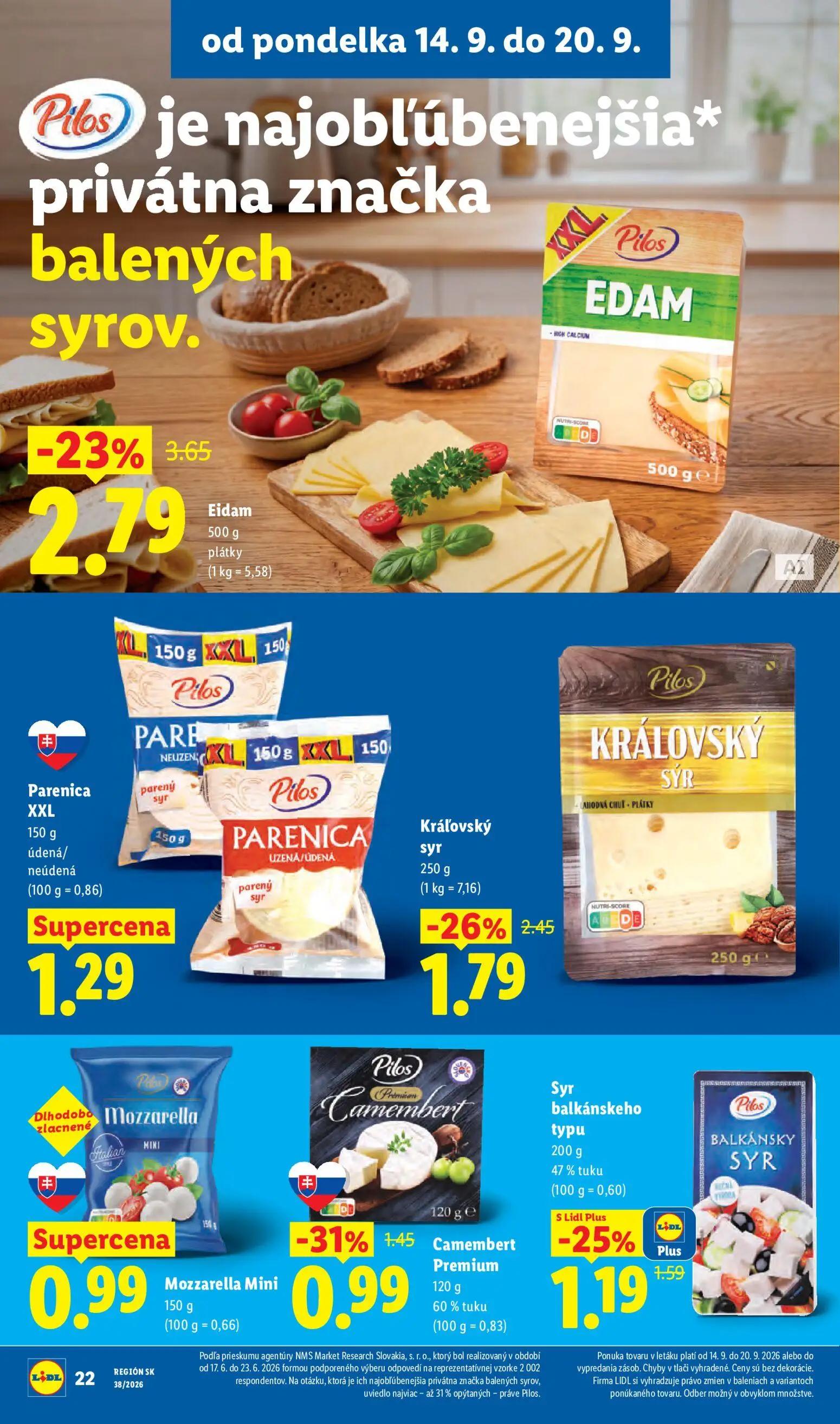 Lidl leták, strana 31 z 105 — Eidam, Kráľovský syr, Camembert Premium