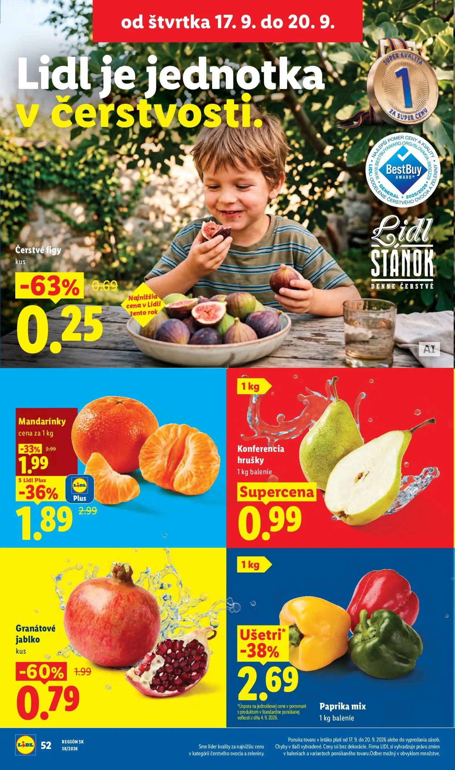 Lidl leták, strana 64 z 105 — Paprika mix, Granátové jablko, Mandarínky