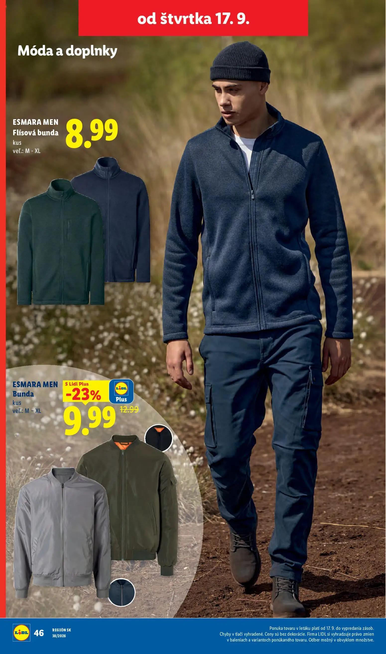 Lidl leták, strana 87 z 105 — ESMARA MEN Bunda, ESMARA MEN Flísová bunda