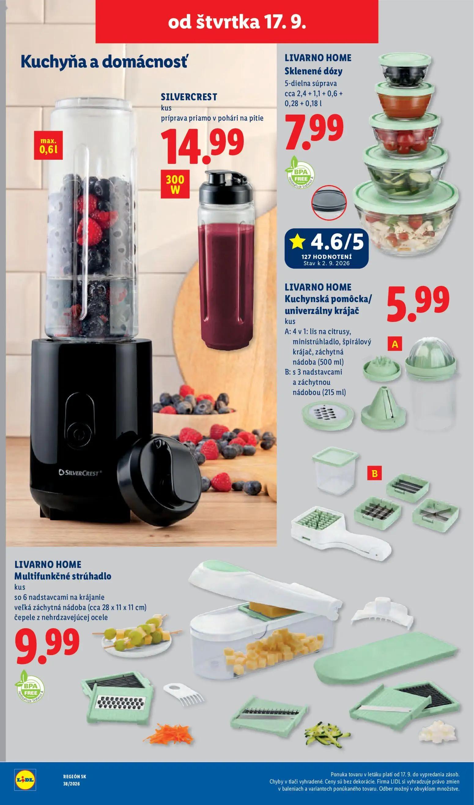 Lidl leták, strana 94 z 105 — SILVERCREST, LIVARNO HOME Sklenené dózy, LIVARNO HOME Kuchynská pomôcka/univerzálny krájač