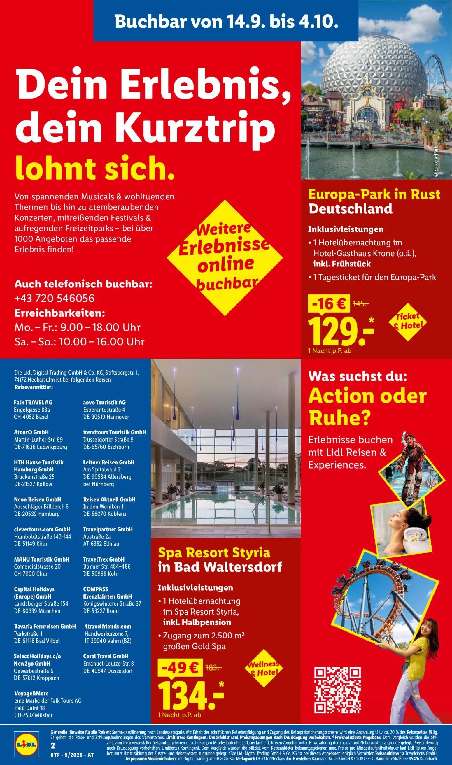 Lidl Prospekt, Seite 2 von 24 — Spa Resort Styria, Europa-Park
