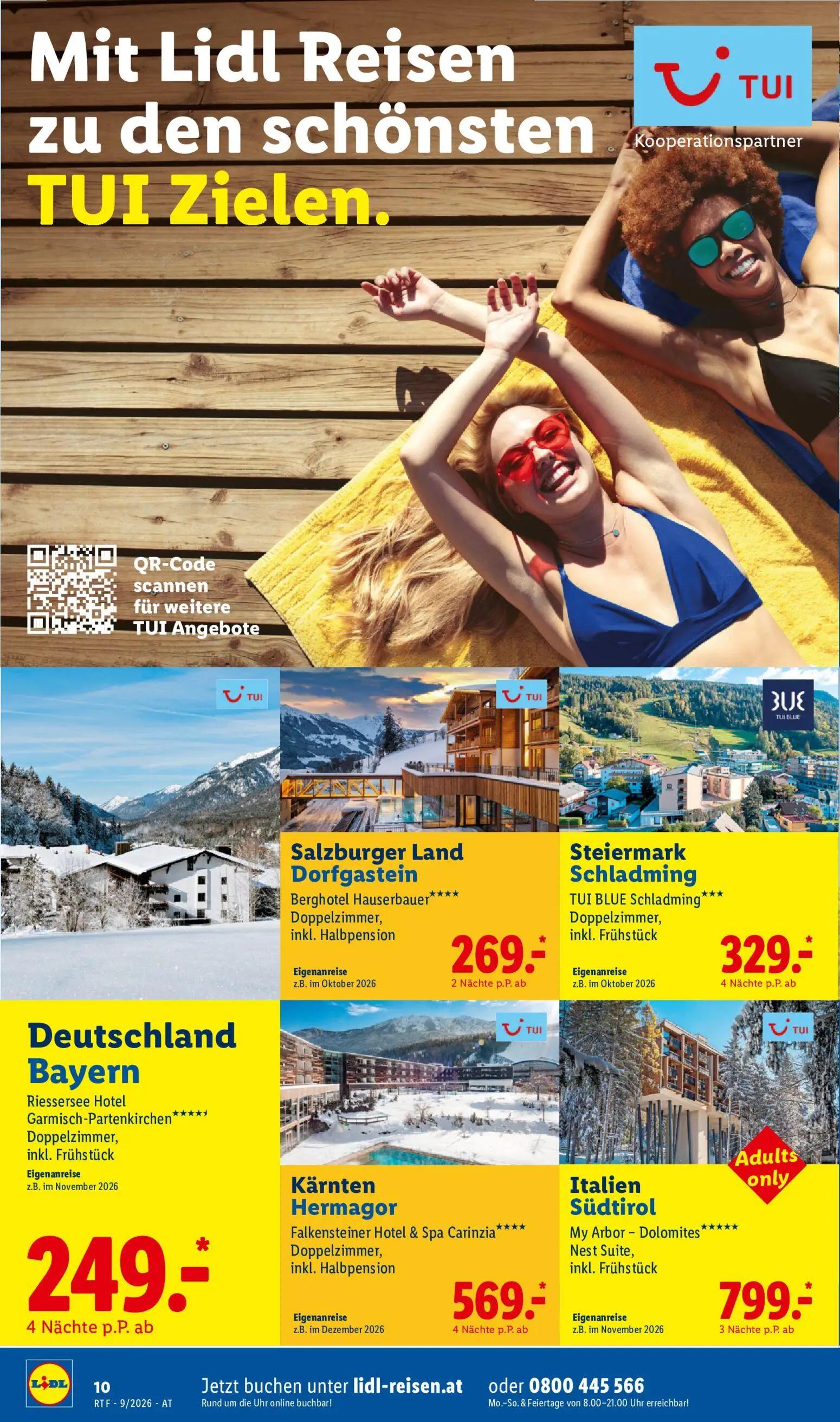 Lidl Prospekt, Seite 10 von 24 — Salzburger Land Dorfgastein Berghotel Hauserbauer****, Steiermark Schladming TUI BLUE Schla…