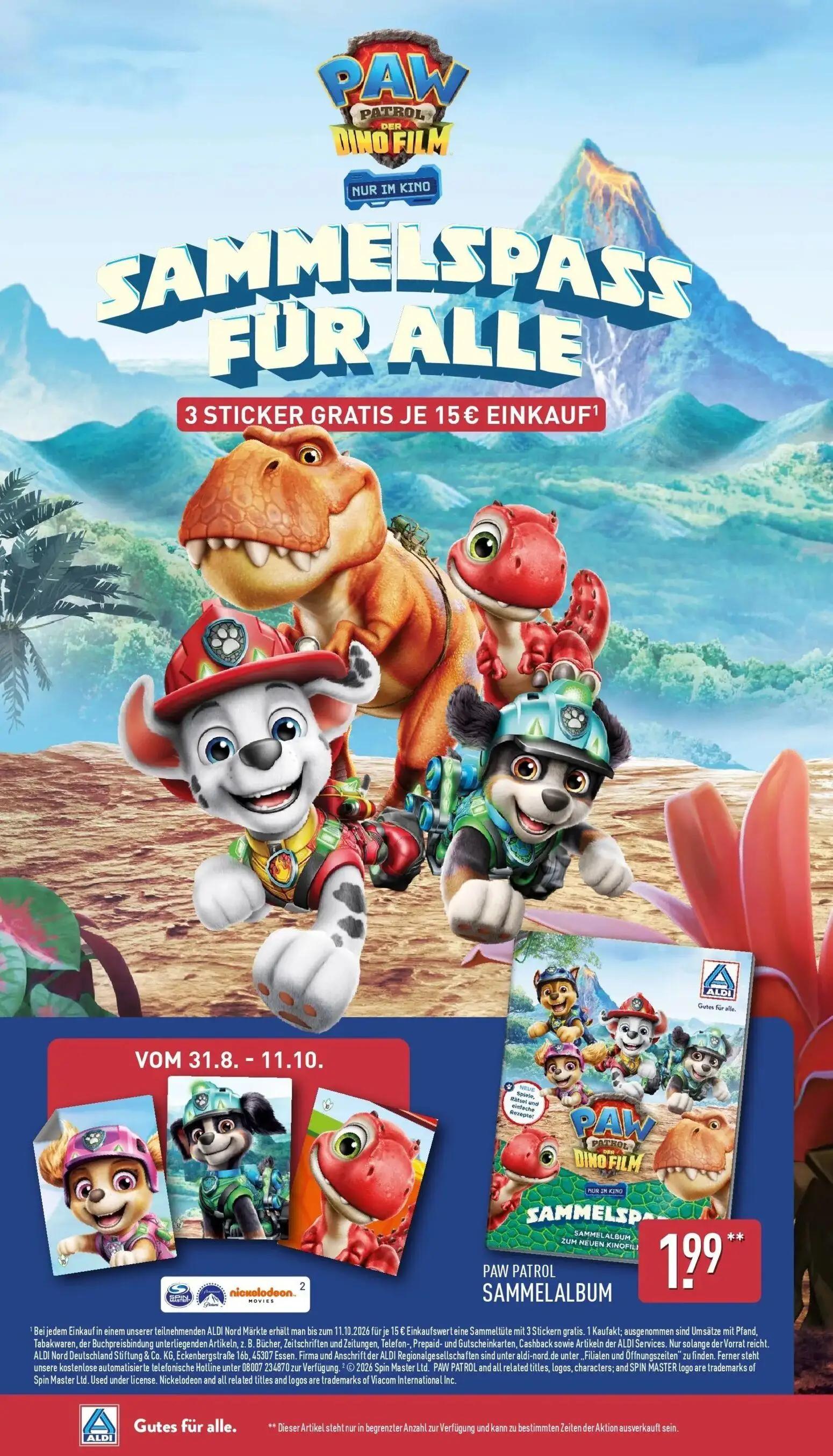 Aldi Nord Prospekt, Seite 14 von 45 — PAW PATROL SAMMELALBUM