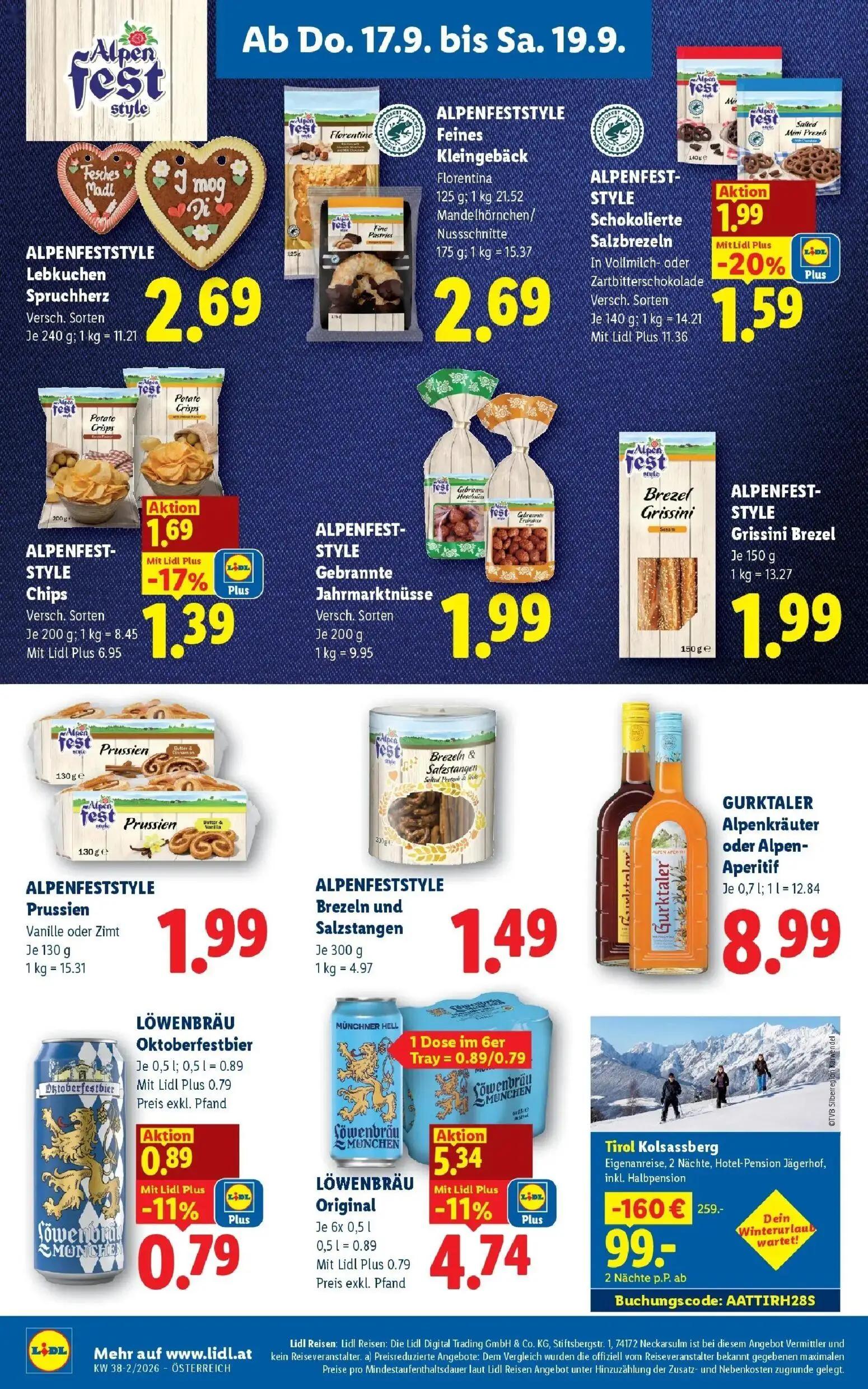 Lidl Prospekt, Seite 18 von 54 — Tirol Kolsassberg Eigenanreise, 2 Nächte, Hotel-Pension Jägerhof, inkl. Halbpension, LÖWENB…