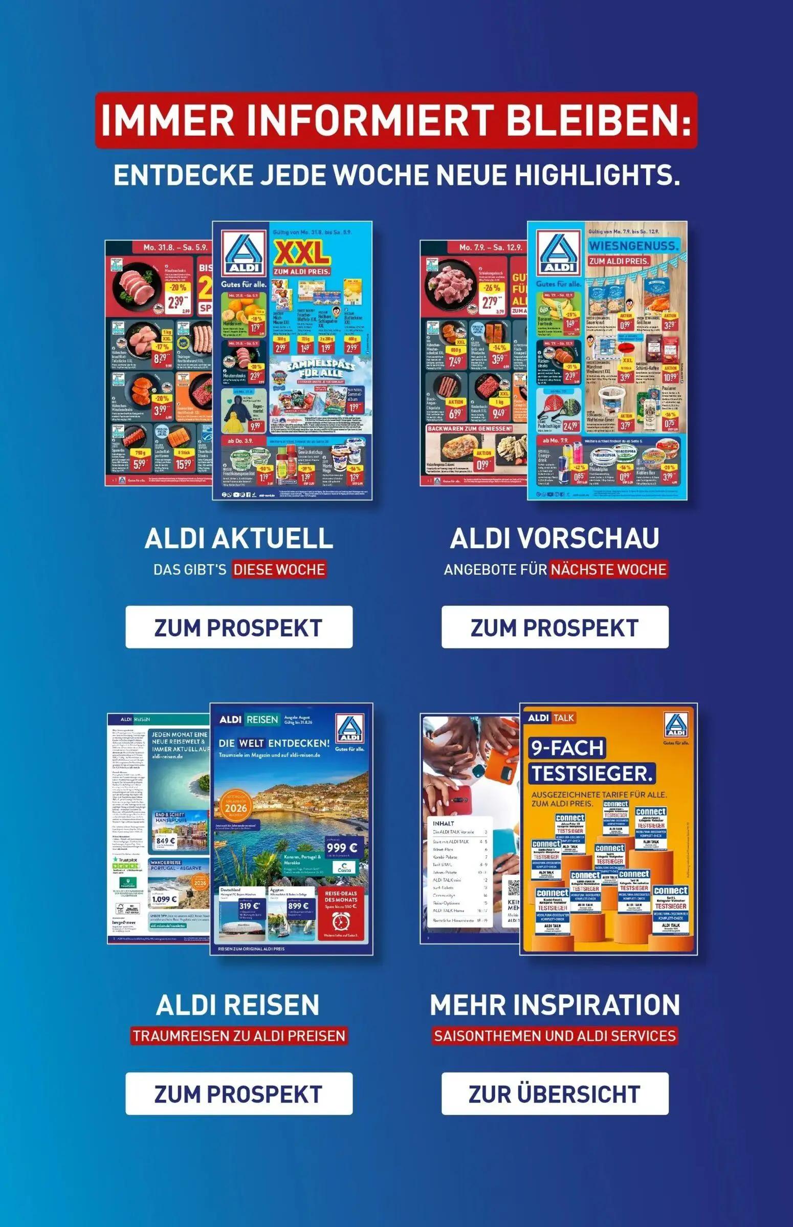 Aldi Nord Prospekt, Seite 45 von 45 — Rinder-Steaks, Wiener Würstchen, Hähnchen-Brust-Geschnetzeltes
