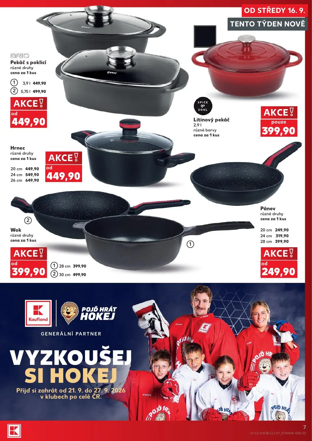 Kaufland leták, strana 7 z 18 — Hrnec, Pánev, Hrnec
