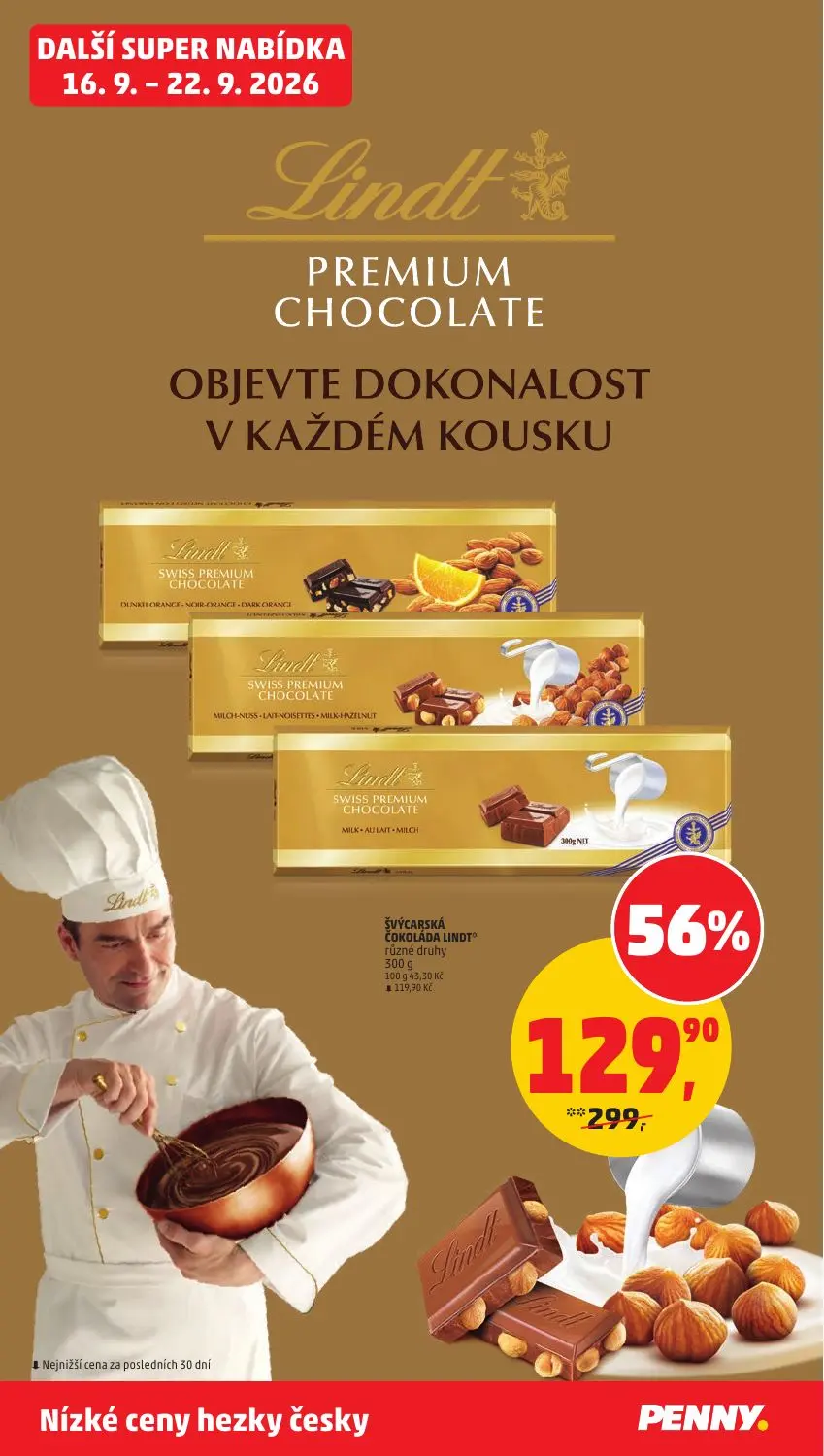 PENNY leták, strana 37 z 40 — ŠVÝCARSKÁ ČOKOLÁDA LINDT