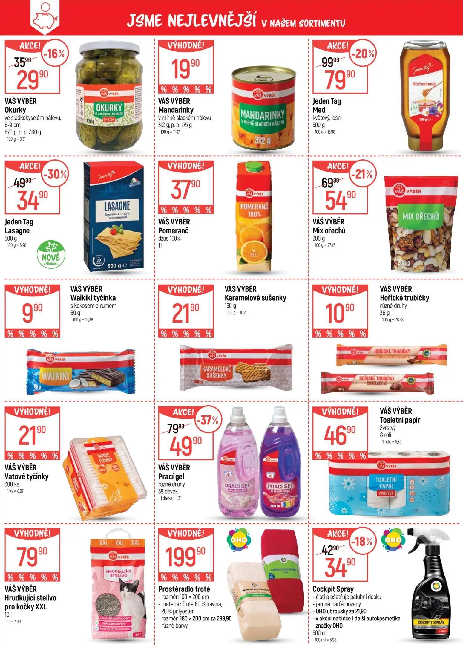 GLOBUS leták, strana 4 z 43 — VÁŠ VÝBĚR Prací gel, Jeden Tag Med, Jeden Tag Lasagne