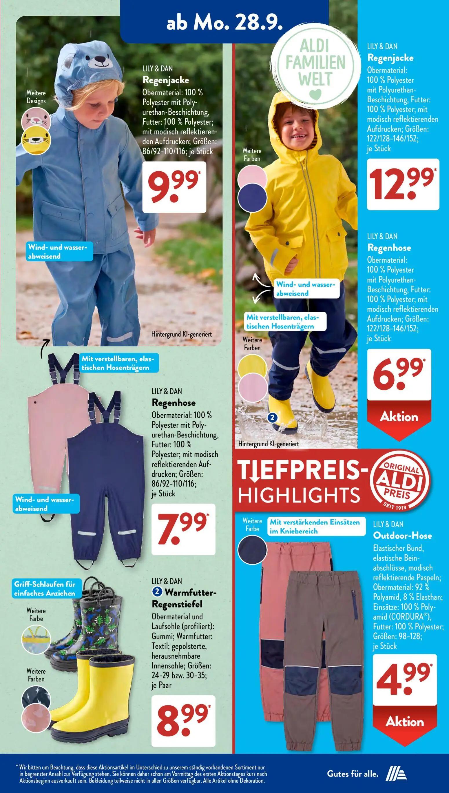 Aldi Süd Prospekt, Seite 3 von 23 — LILY & DAN Regenjacke, LILY & DAN Regenjacke, LILY & DAN Regenhose