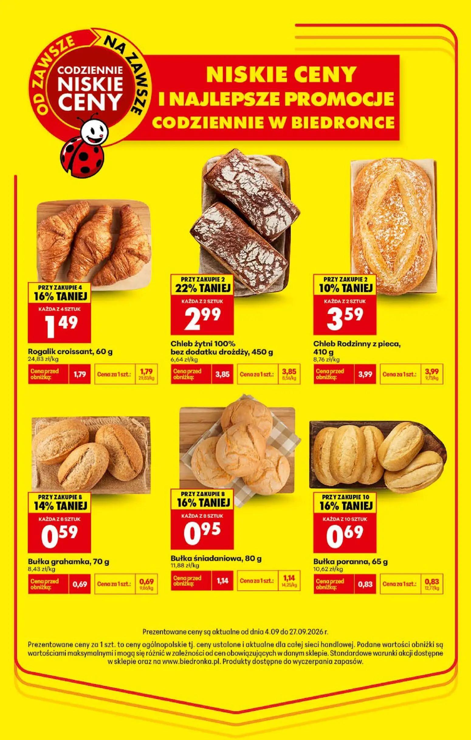 Biedronka gazetka, strona 5 z 99 — Chleb żytni 100% bez dodatku drożdży, Chleb Rodzinny z pieca, Rogalik croissant