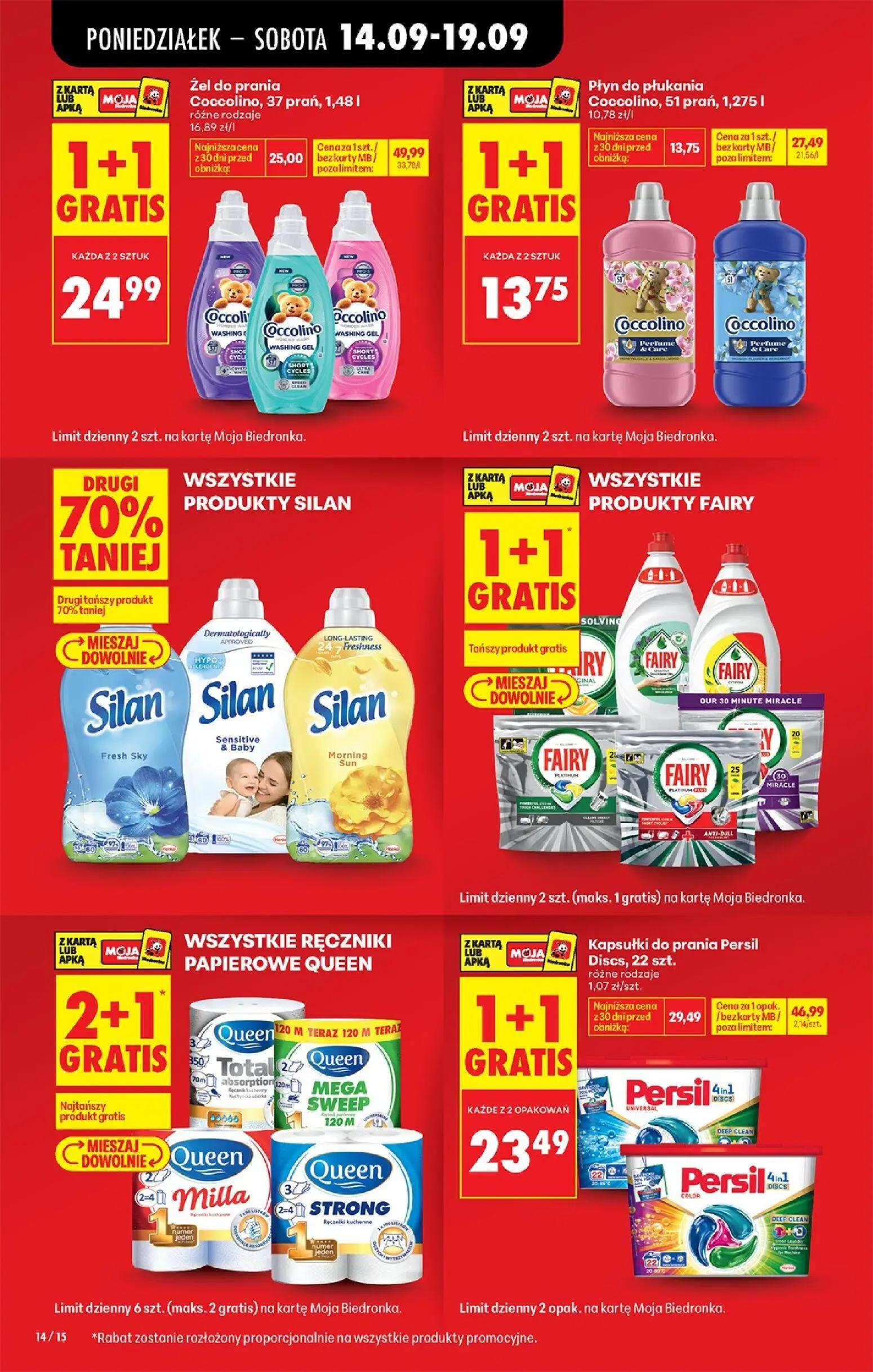Biedronka gazetka, strona 18 z 99 — Coccolino Żel do prania, Kapsułki do prania Persil Discs, Płyn do płukania Coccolino
