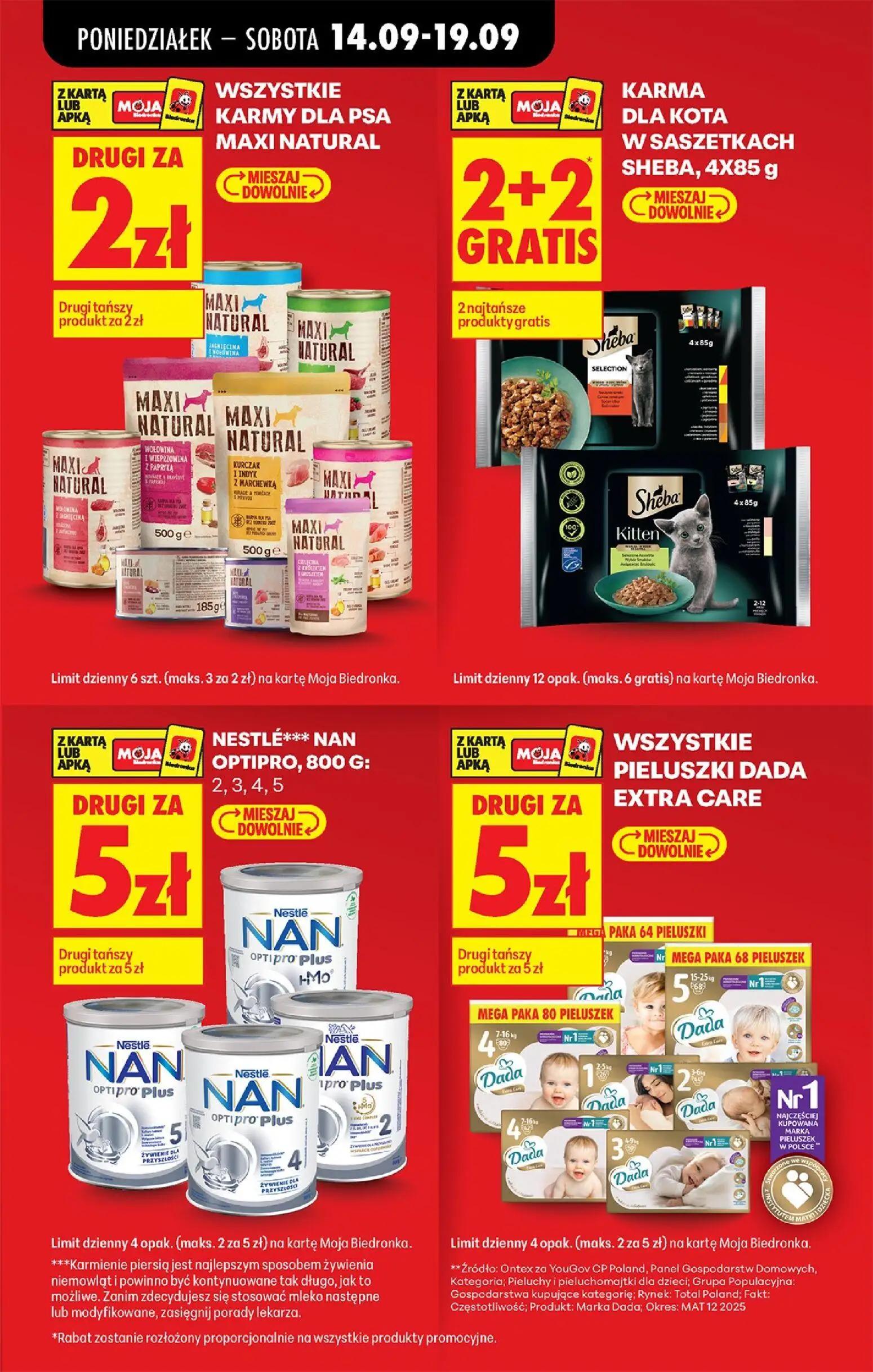 Biedronka gazetka, strona 19 z 99 — WSZYSTKIE KARMY DLA PSA MAXI NATURAL, NESTLÉ NAN OPTIPRO, WSZYSTKIE PIELUSZKI DADA EXTRA…