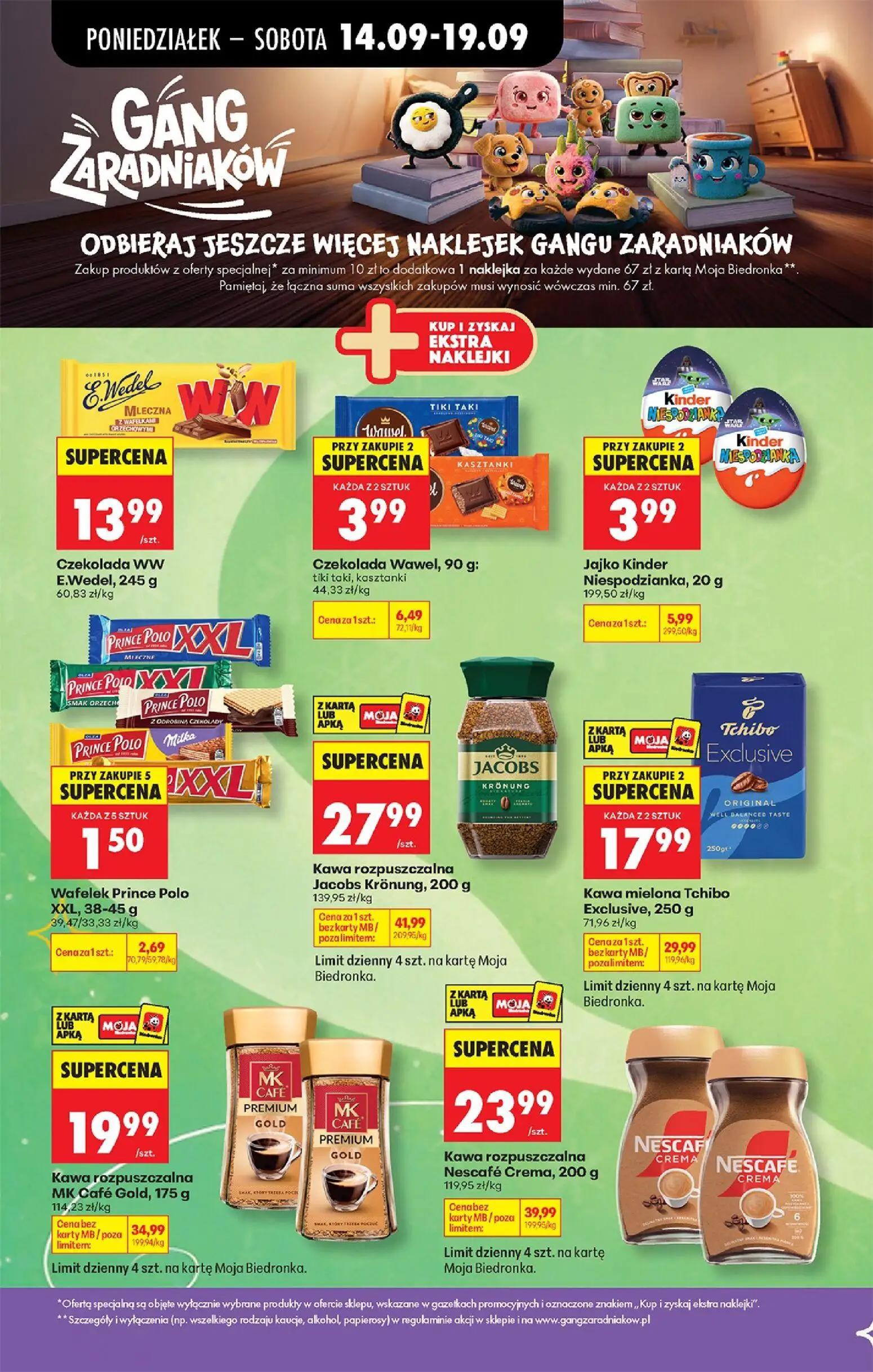 Biedronka gazetka, strona 33 z 99 — Kawa rozpuszczalna Nescafé Crema, Kawa rozpuszczalna MK Café Gold, Kawa rozpuszczalna Ja…