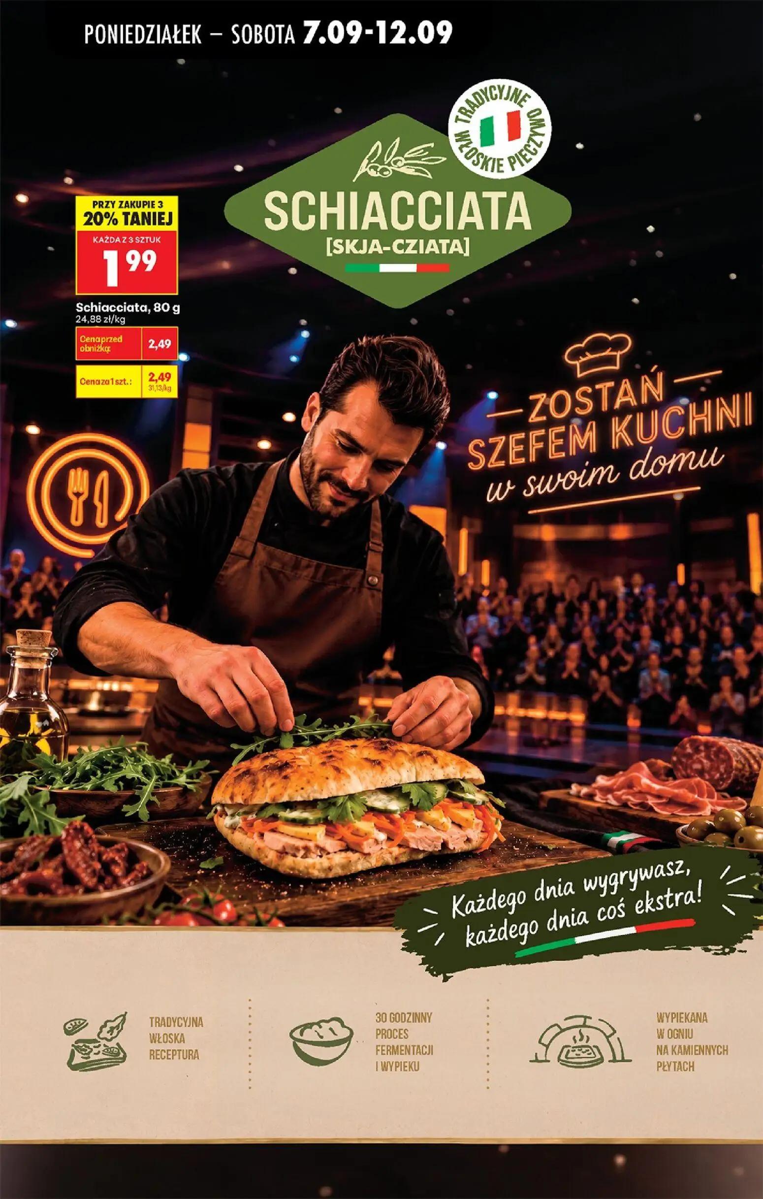 Biedronka gazetka, strona 49 z 99 — Schiacciata, 80 g
