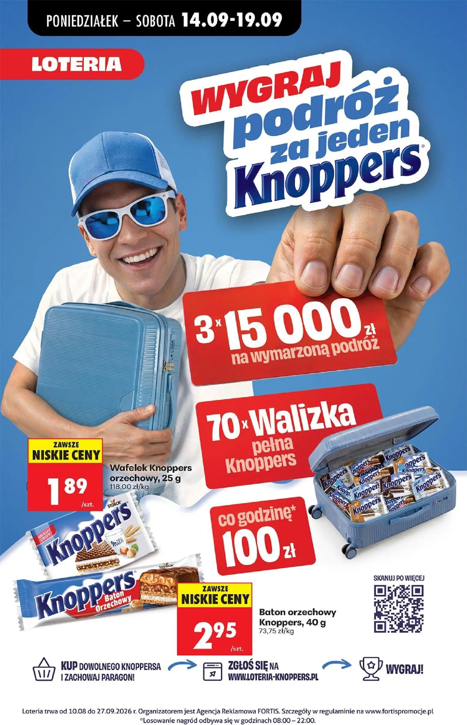 Biedronka gazetka, strona 75 z 99 — Wafelek Knoppers orzechowy, Baton orzechowy Knoppers