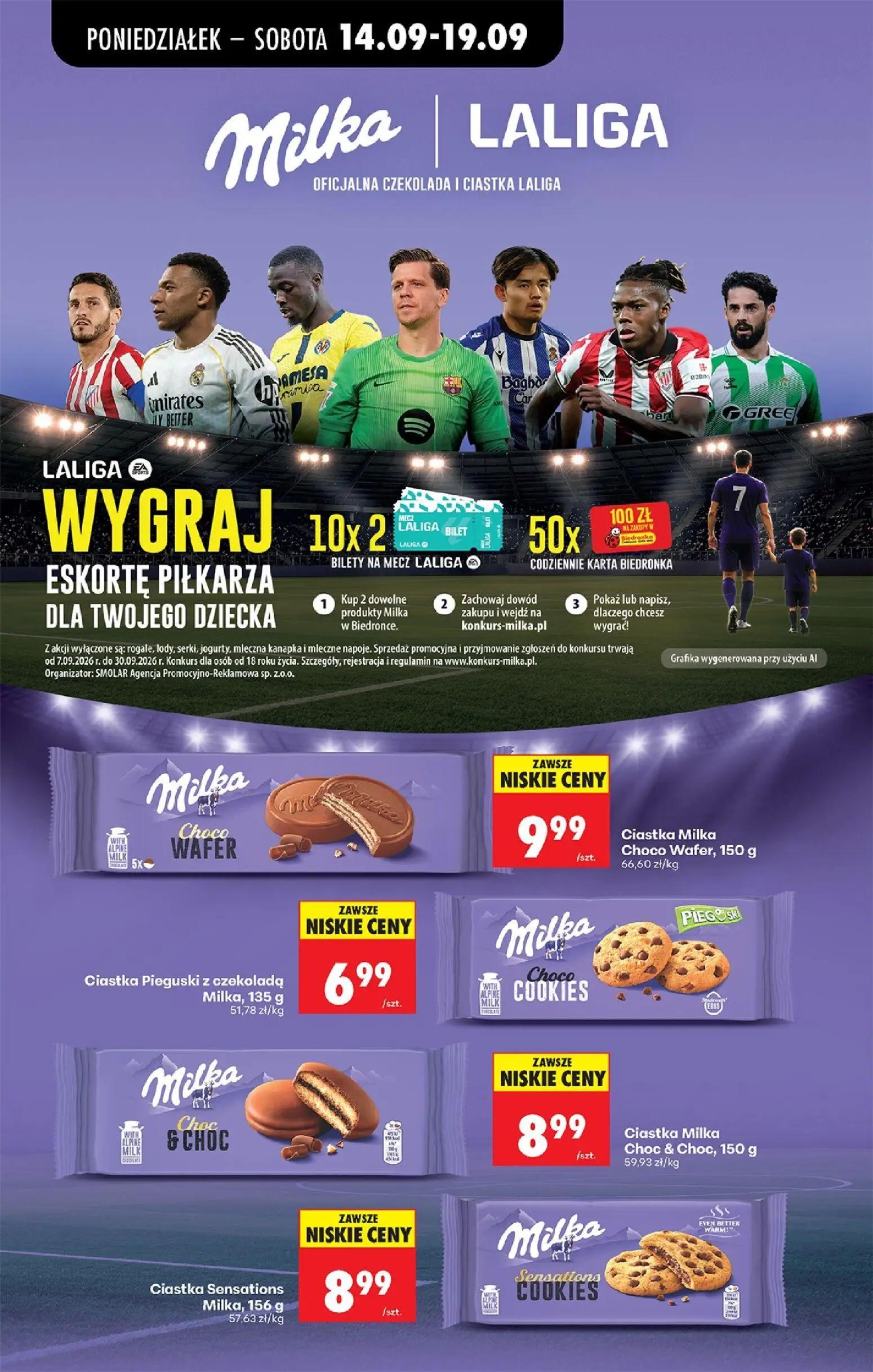 Biedronka gazetka, strona 76 z 99 — Ciastka Pieguski z czekoladą Milka, Ciastka Milka Choco Wafer, Ciastka Sensations Milka