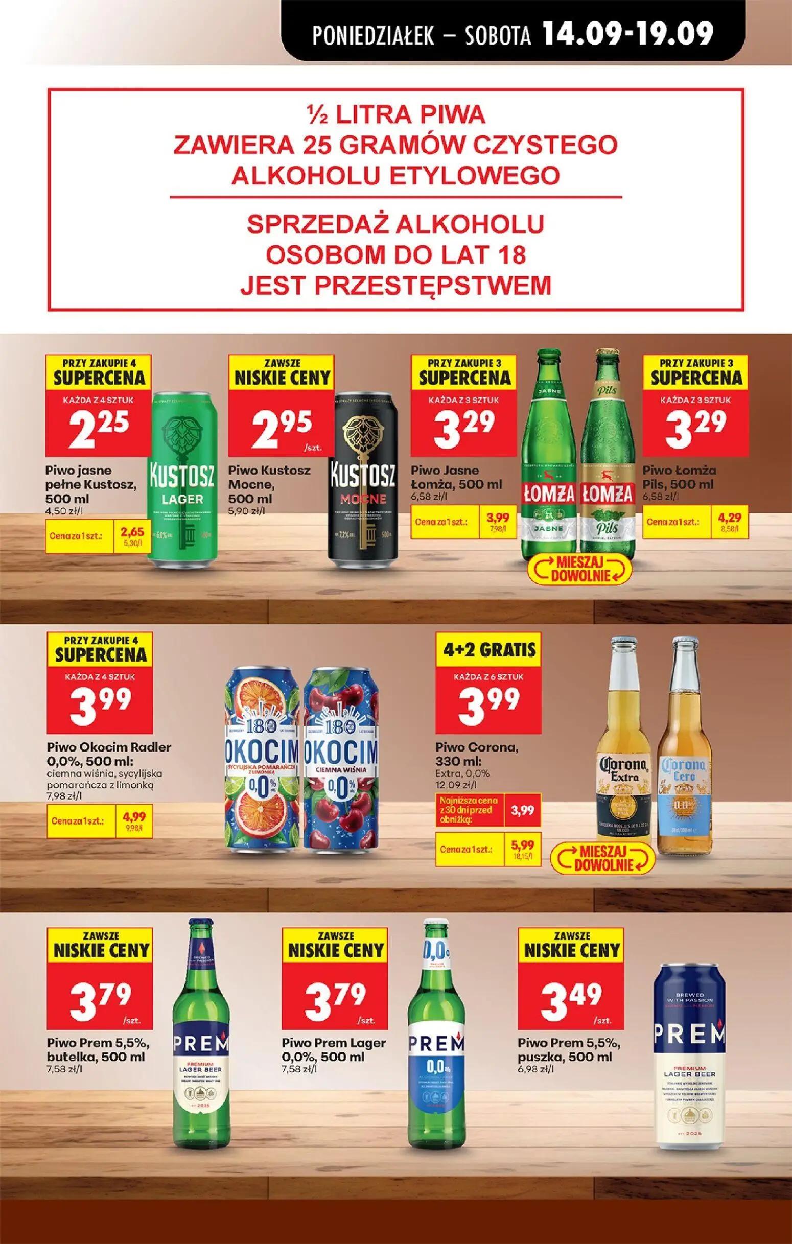Biedronka gazetka, strona 79 z 99 — Piwo Corona Extra, Piwo Łomża Pils, Piwo Okocim Radler 0,0%