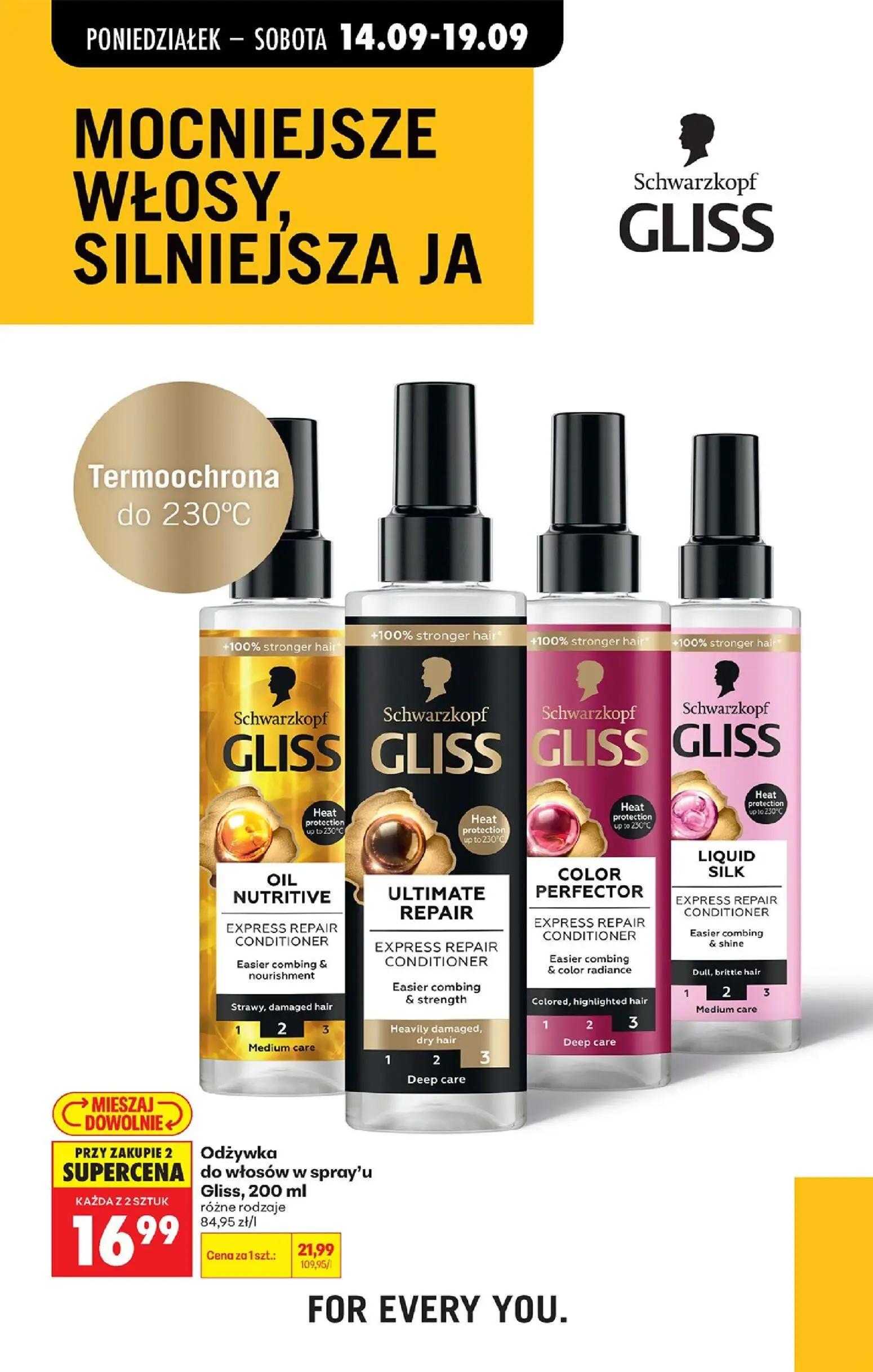 Biedronka gazetka, strona 83 z 99 — Odżywka do włosów w spray'u Gliss