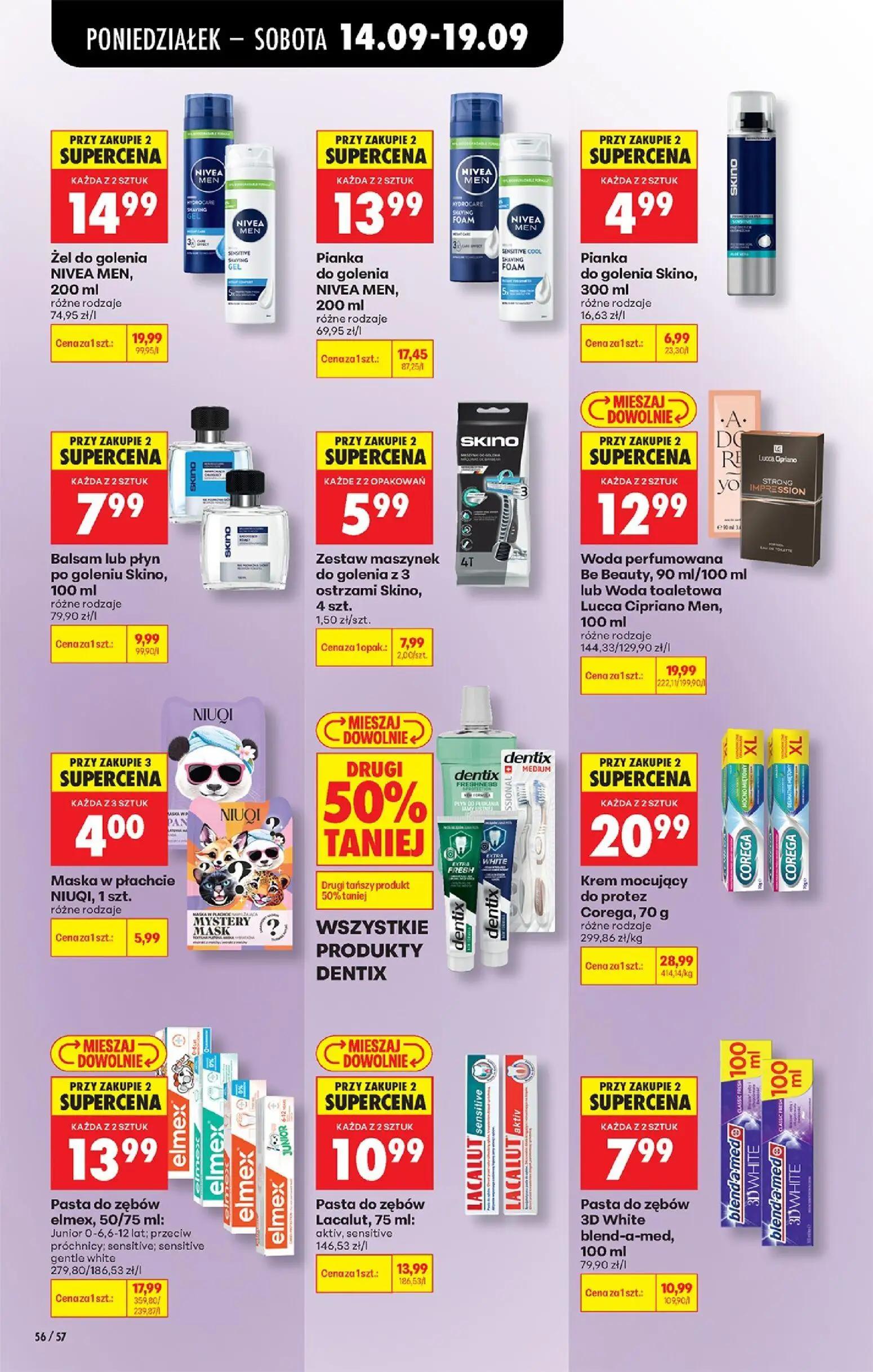 Biedronka gazetka, strona 84 z 99 — Krem mocujący do protez Corega, różne rodzaje, Woda perfumowana Be Beauty lub Woda toale…