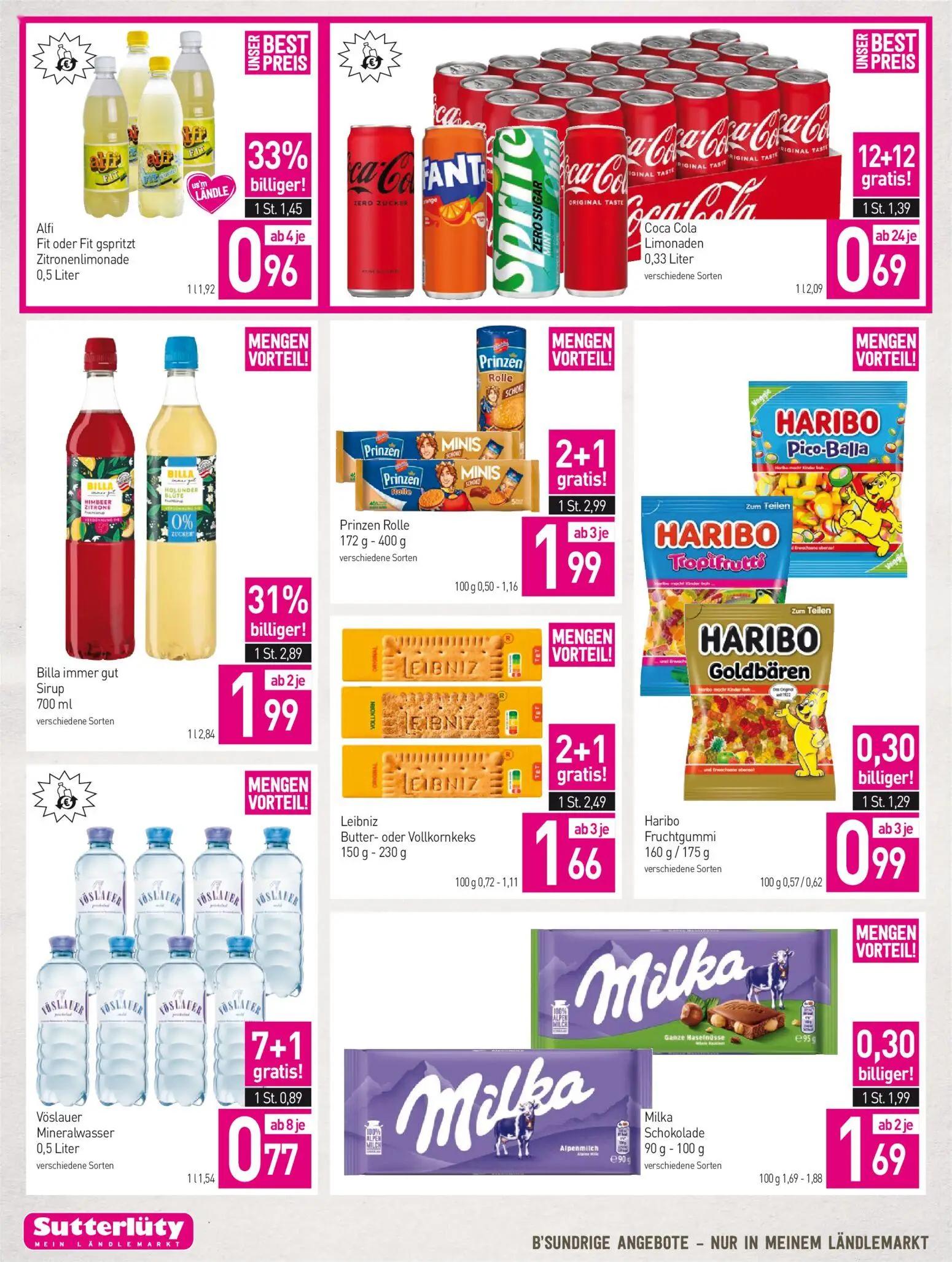 Sutterlüty Prospekt, Seite 6 von 8 — Prinzen Rolle, Billa immer gut Sirup, Leibniz Butter- oder Vollkornkeks