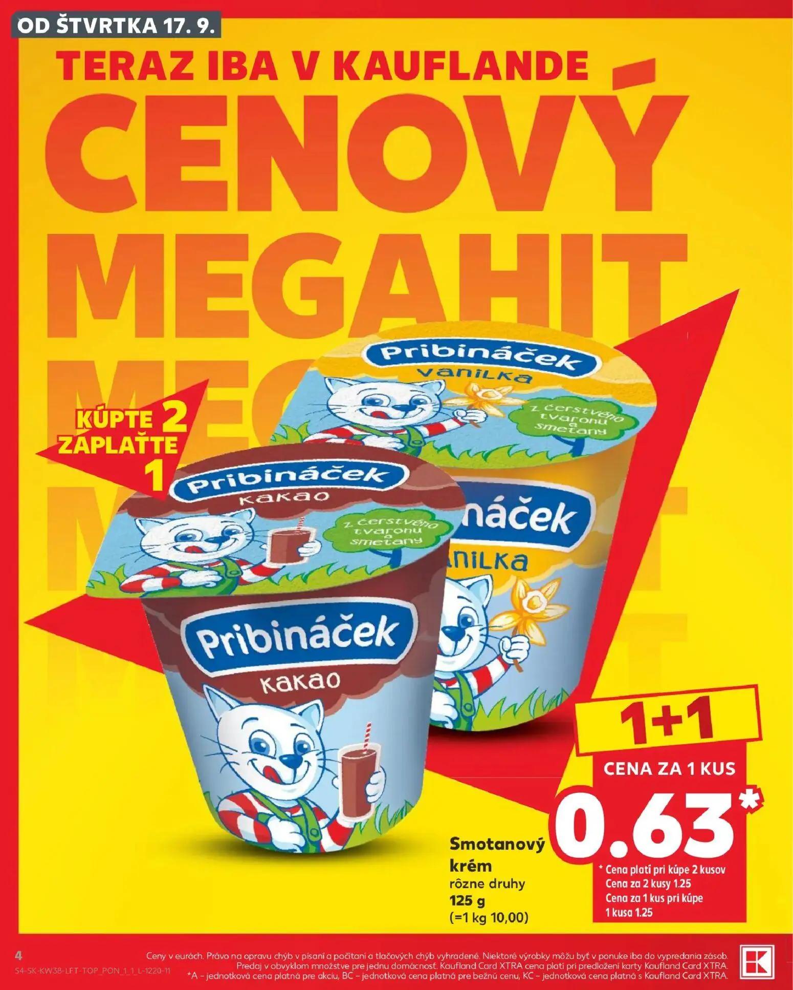 Kaufland leták, strana 4 z 84 — Smotanový krém rôzne druhy