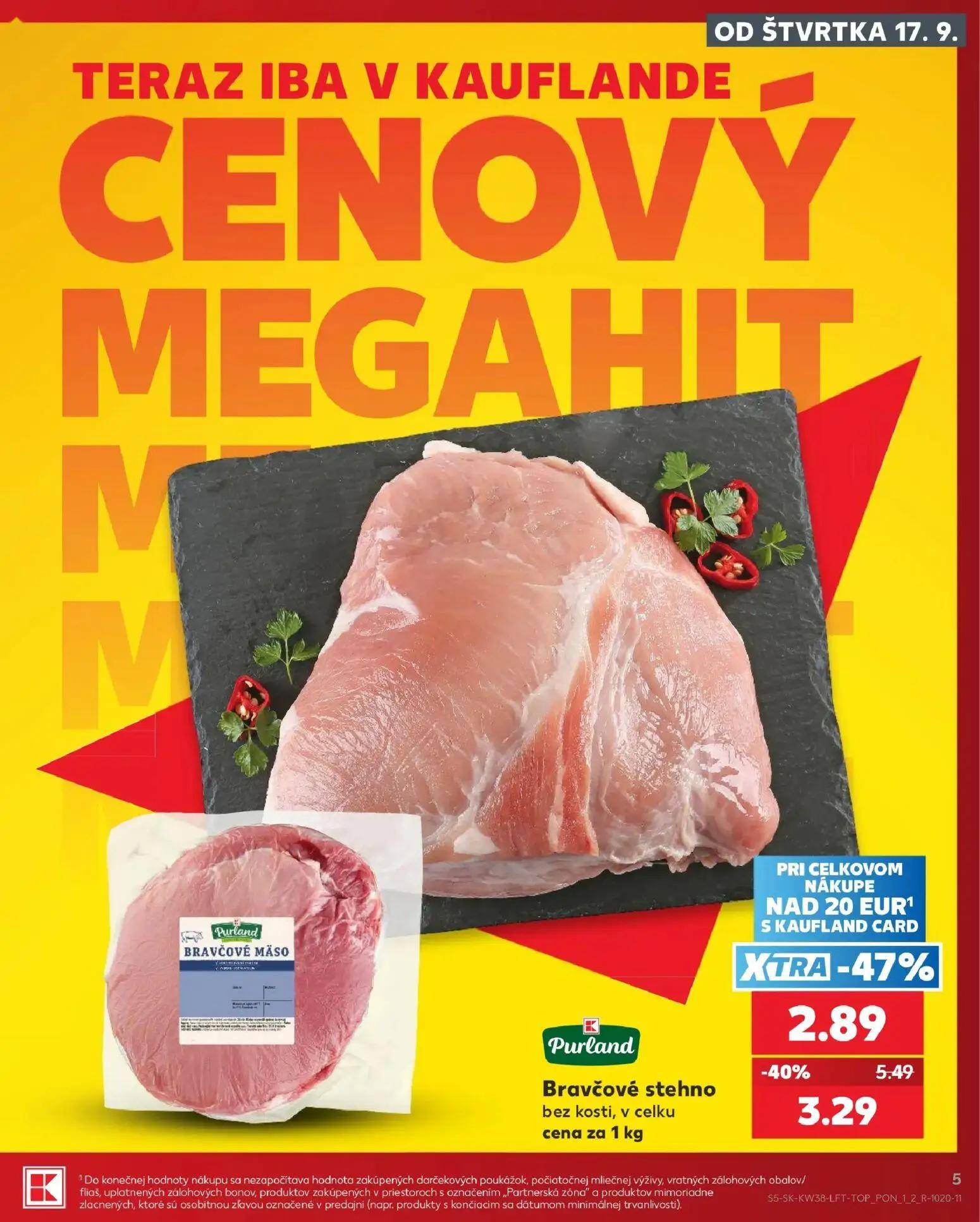 Kaufland leták, strana 5 z 84 — Bravčové stehno, Bravčové stehno