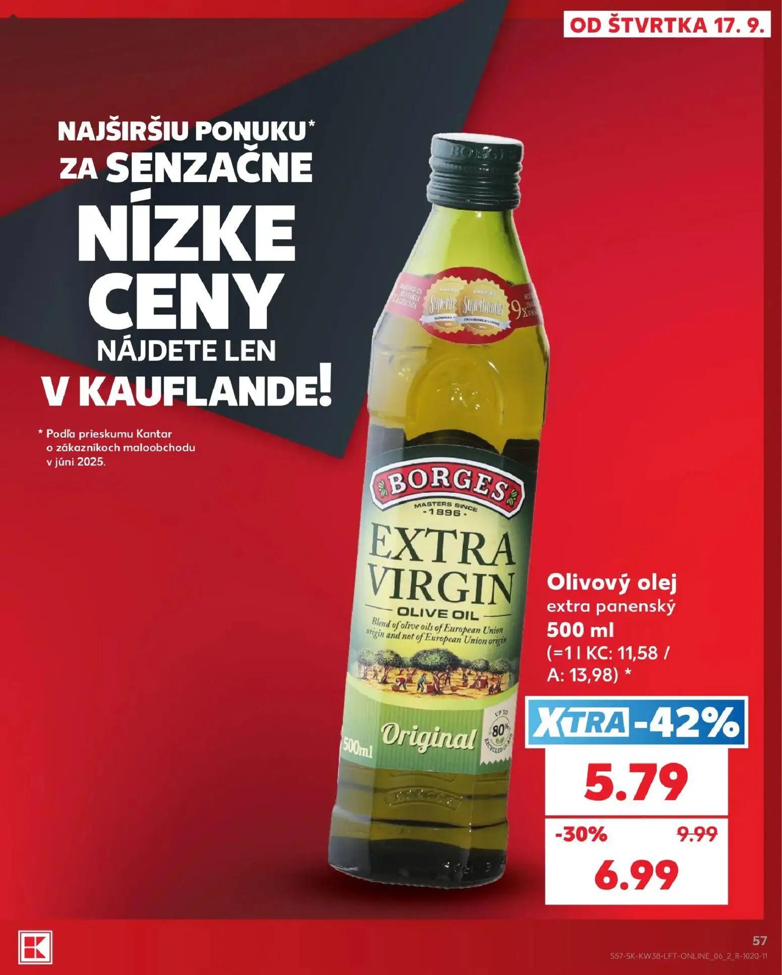 Kaufland leták, strana 57 z 84 — Olivový olej extra panenský