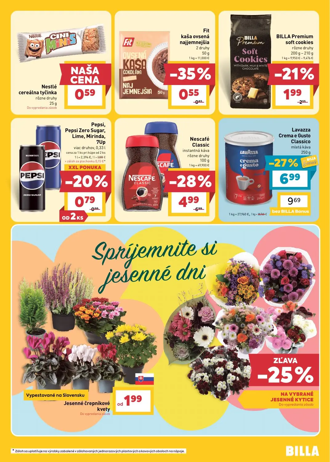 Billa leták, strana 15 z 29 — Lavazza Crema e Gusto Classico mletá káva, Nescafé Classic instantná káva, BILLA Premium soft …