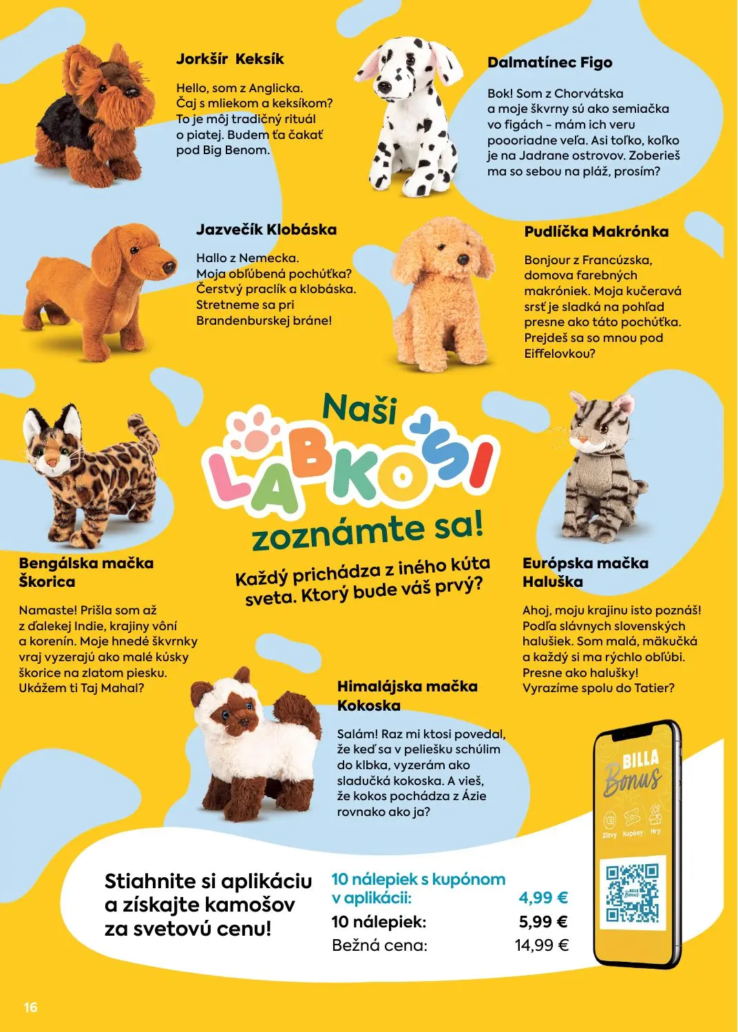 Billa leták, strana 16 z 29 — 10 nálepiek s kupónom v aplikácii, 10 nálepiek, Bežná cena