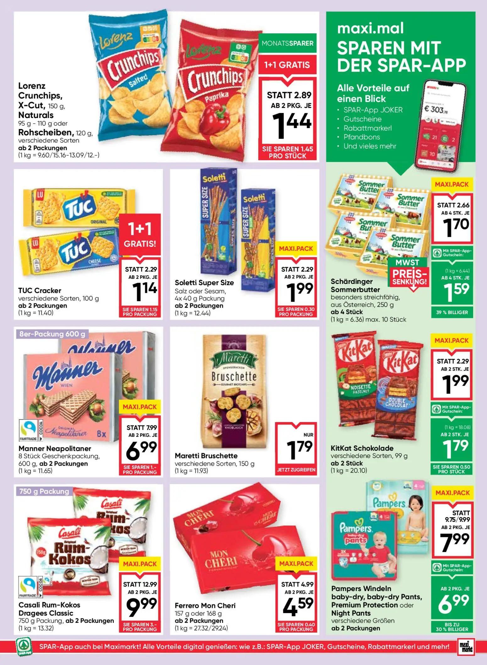 Maximarkt Prospekt, Seite 11 von 24 — Casali Rum-Kokos Dragees Classic, Pampers Windeln baby-dry, baby-dry Pants, Premium Pr…