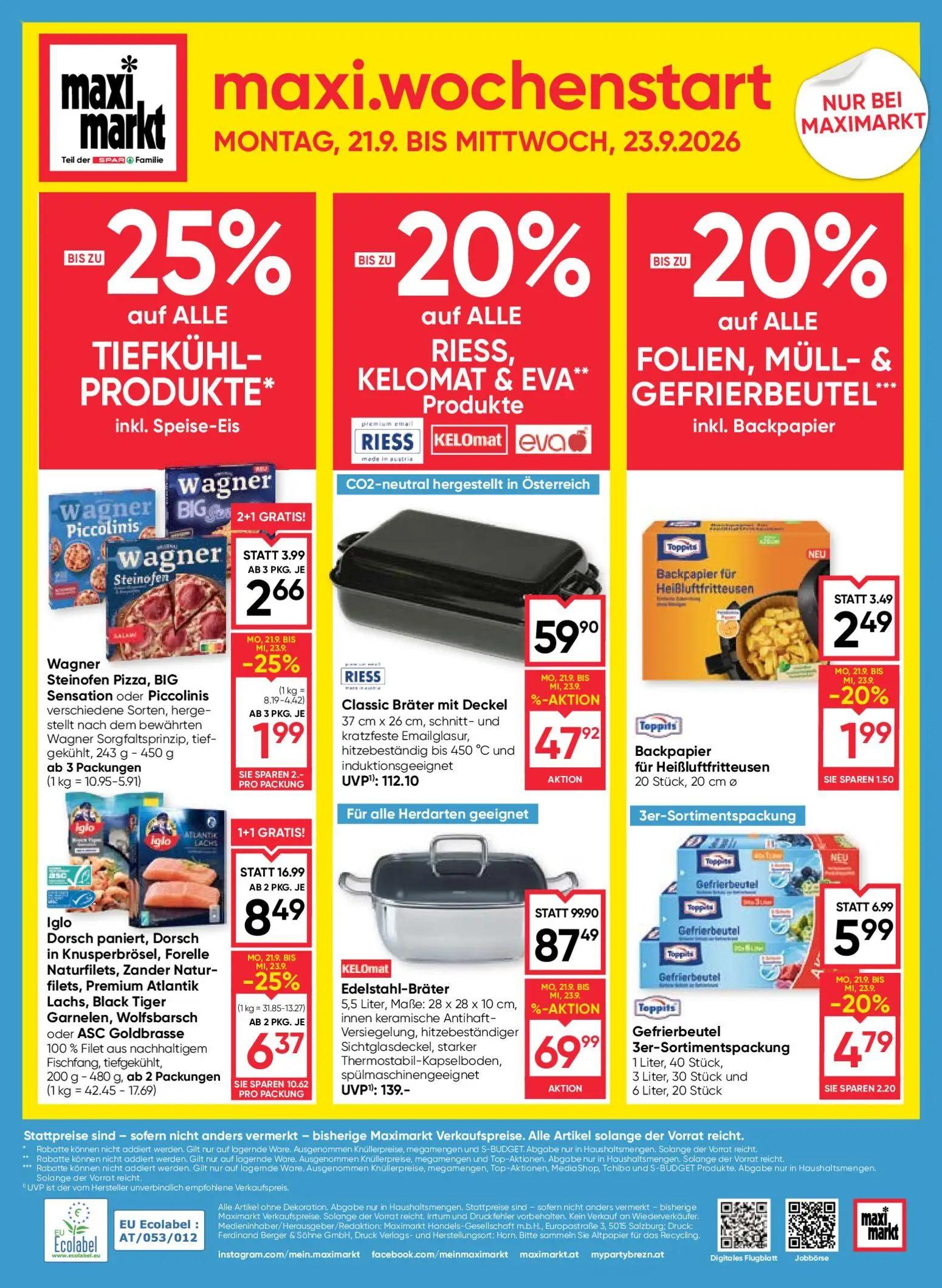 Maximarkt Prospekt, Seite 24 von 24 — Edelstahl-Bräter, Classic Bräter mit Deckel, Iglo Dorsch paniert, Dorsch in Knusperbrö…