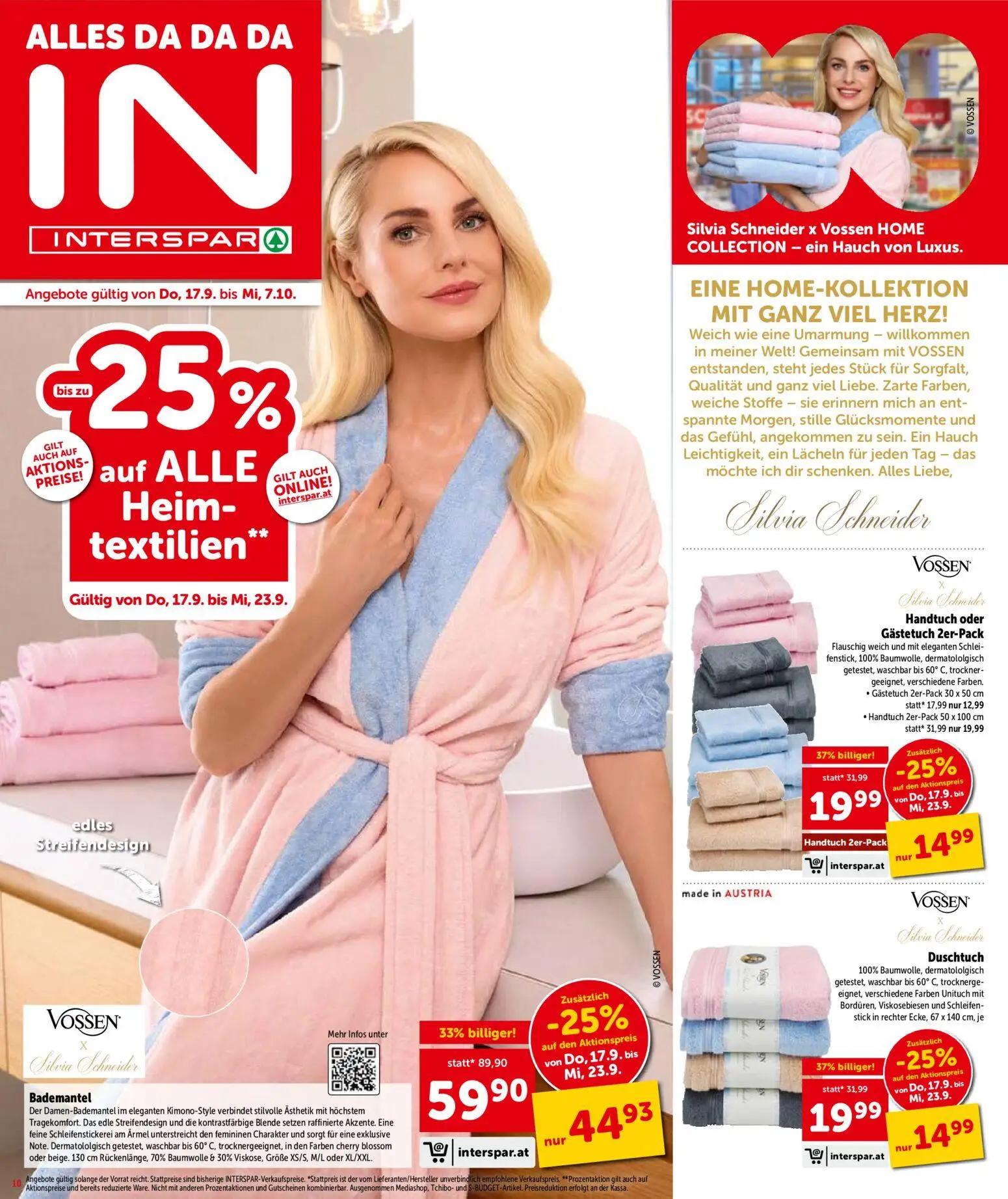 Interspar Prospekt, Seite 10 von 16 — Bademantel, Handtuch oder Gästetuch 2er-Pack, Duschtuch