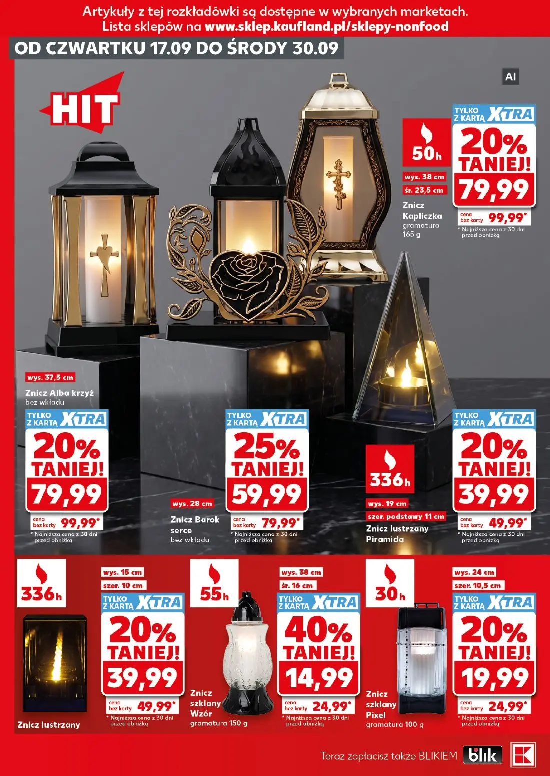 Kaufland gazetka, strona 6 z 16 — Znicz Alba krzyż, Znicz Barok serce, Znicz Kapliczka
