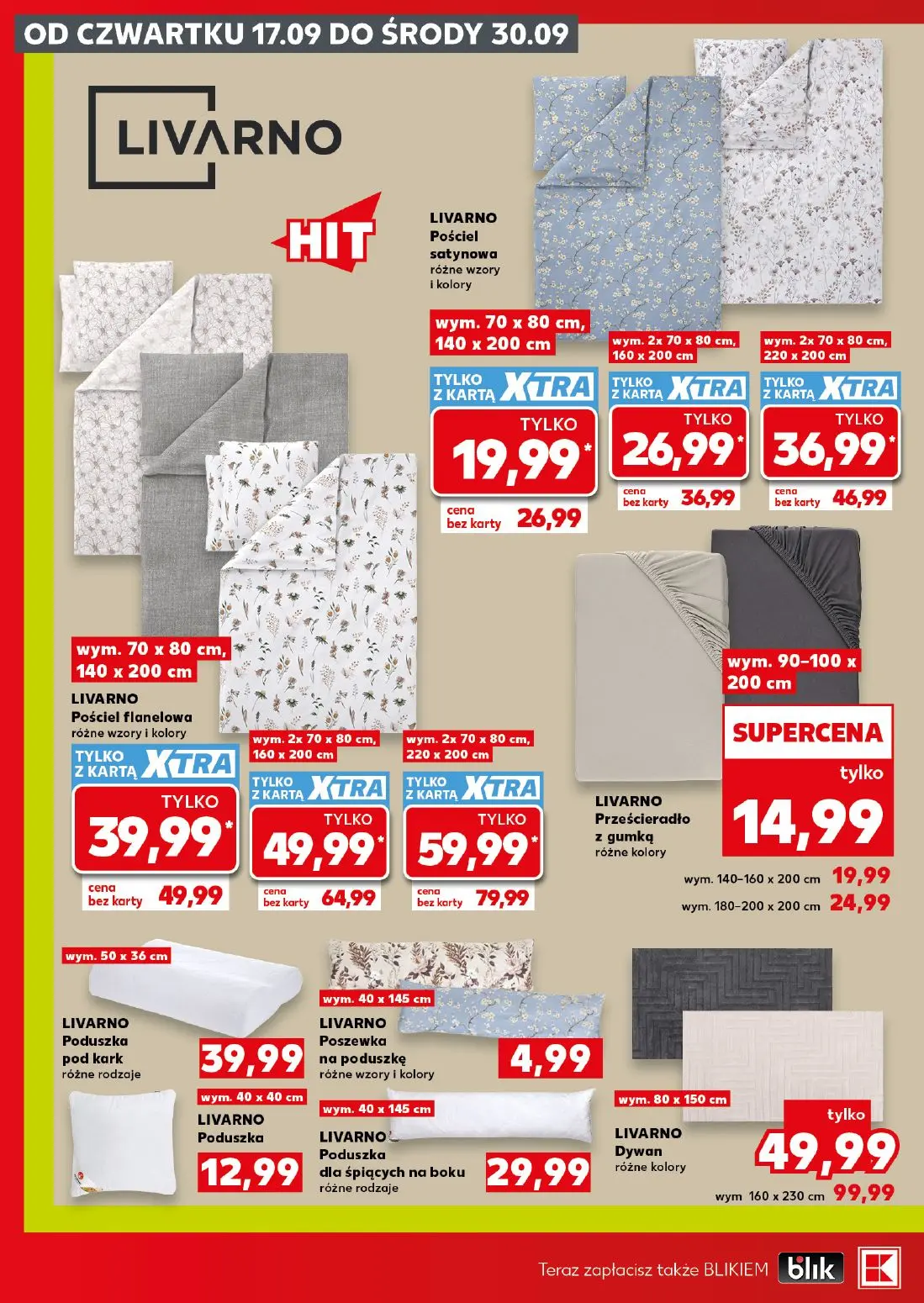 Kaufland gazetka, strona 12 z 16 — LIVARNO Dywan różne kolory, LIVARNO Pościel flanelowa różne wzory i kolory, LIVARNO Pości…
