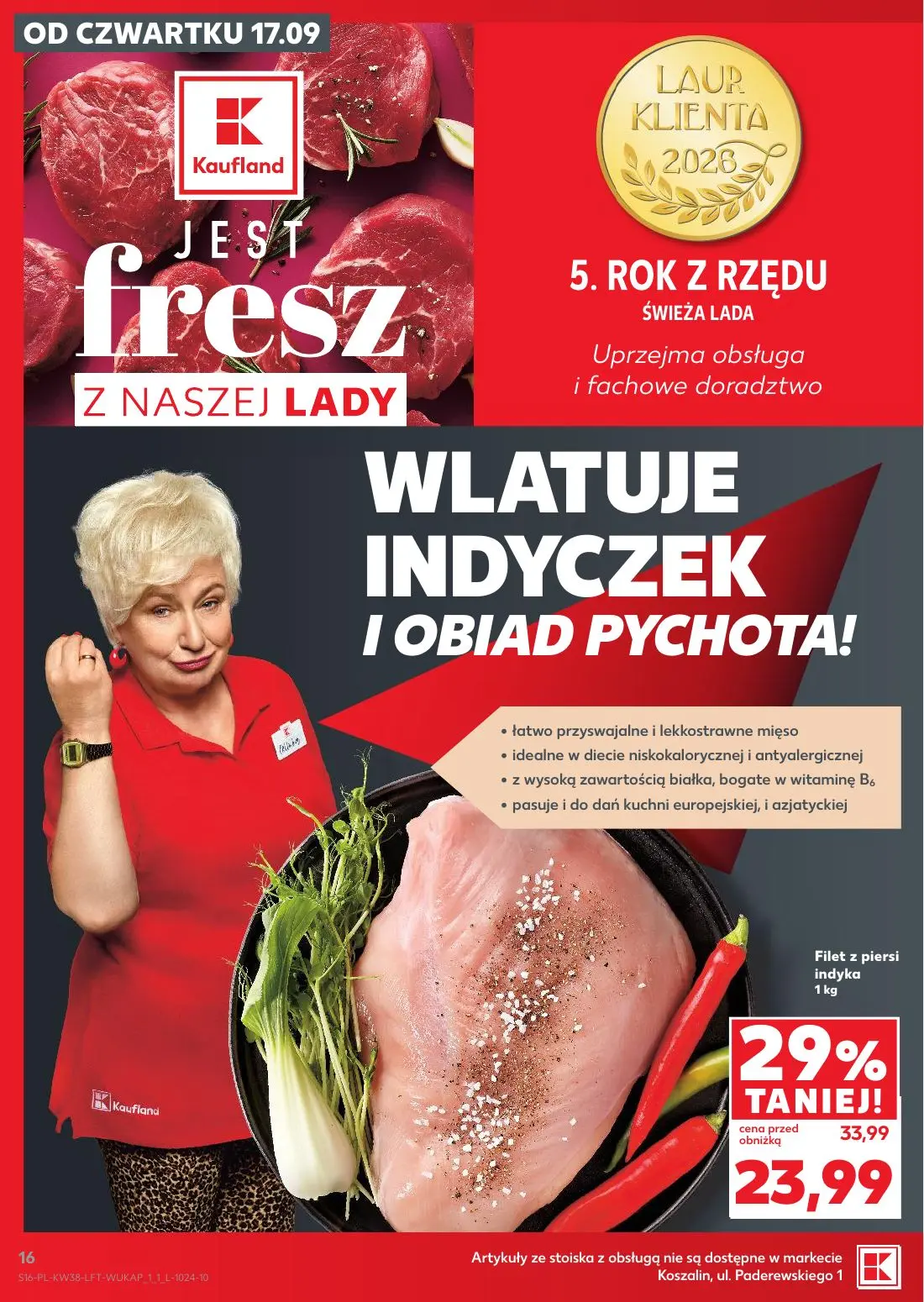 Kaufland gazetka, strona 16 z 55 — Filet z piersi indyka
