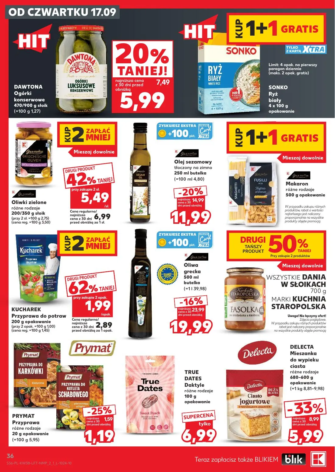 Kaufland gazetka, strona 36 z 55 — Oliwa grecka, Olej sezamowy tłoczony na zimno, DELECTA Mieszanka do wypieku ciasta różne …